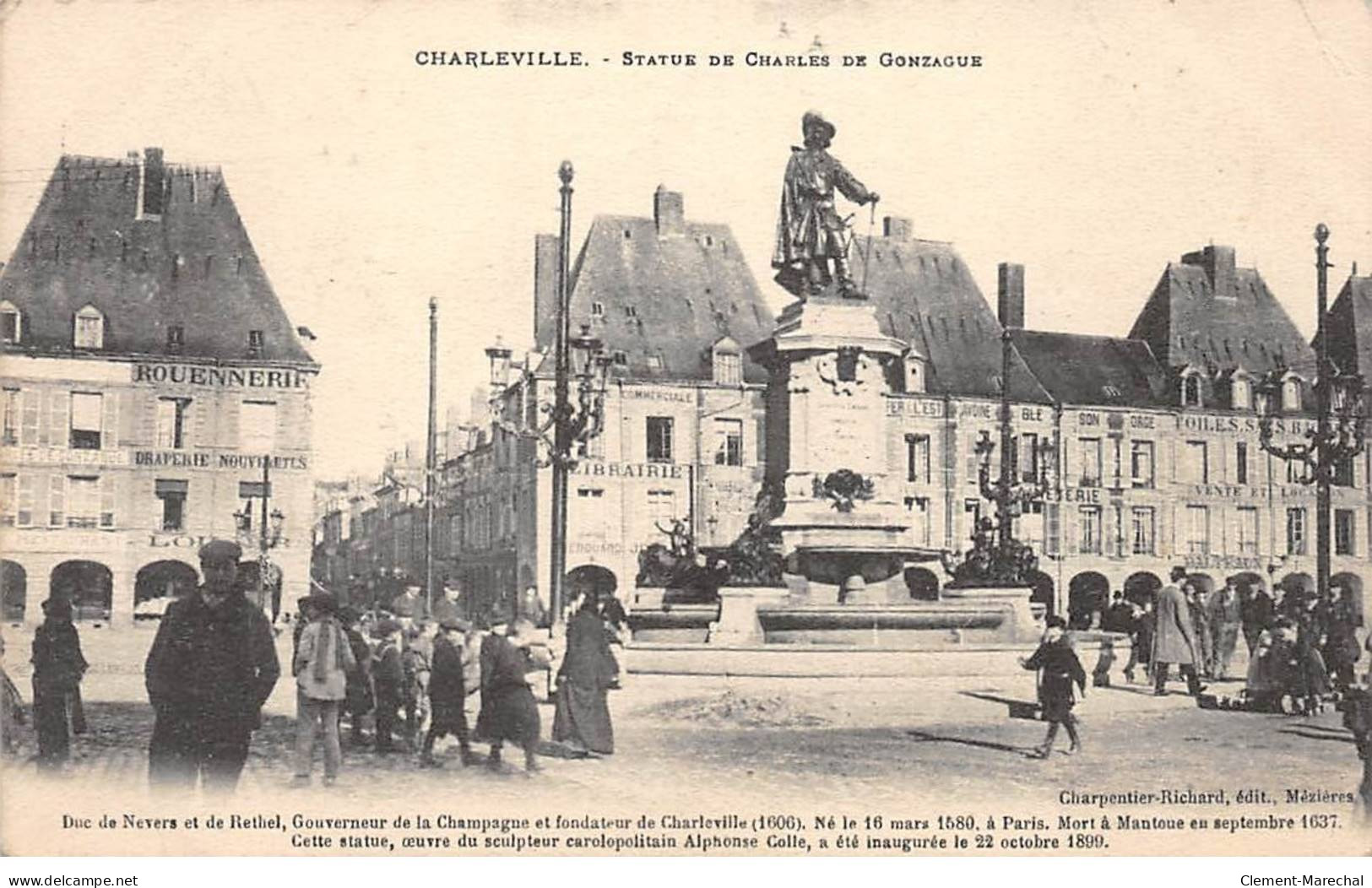 CHARLEVILLE - Statue De Charles De Gonzague - état - Charleville