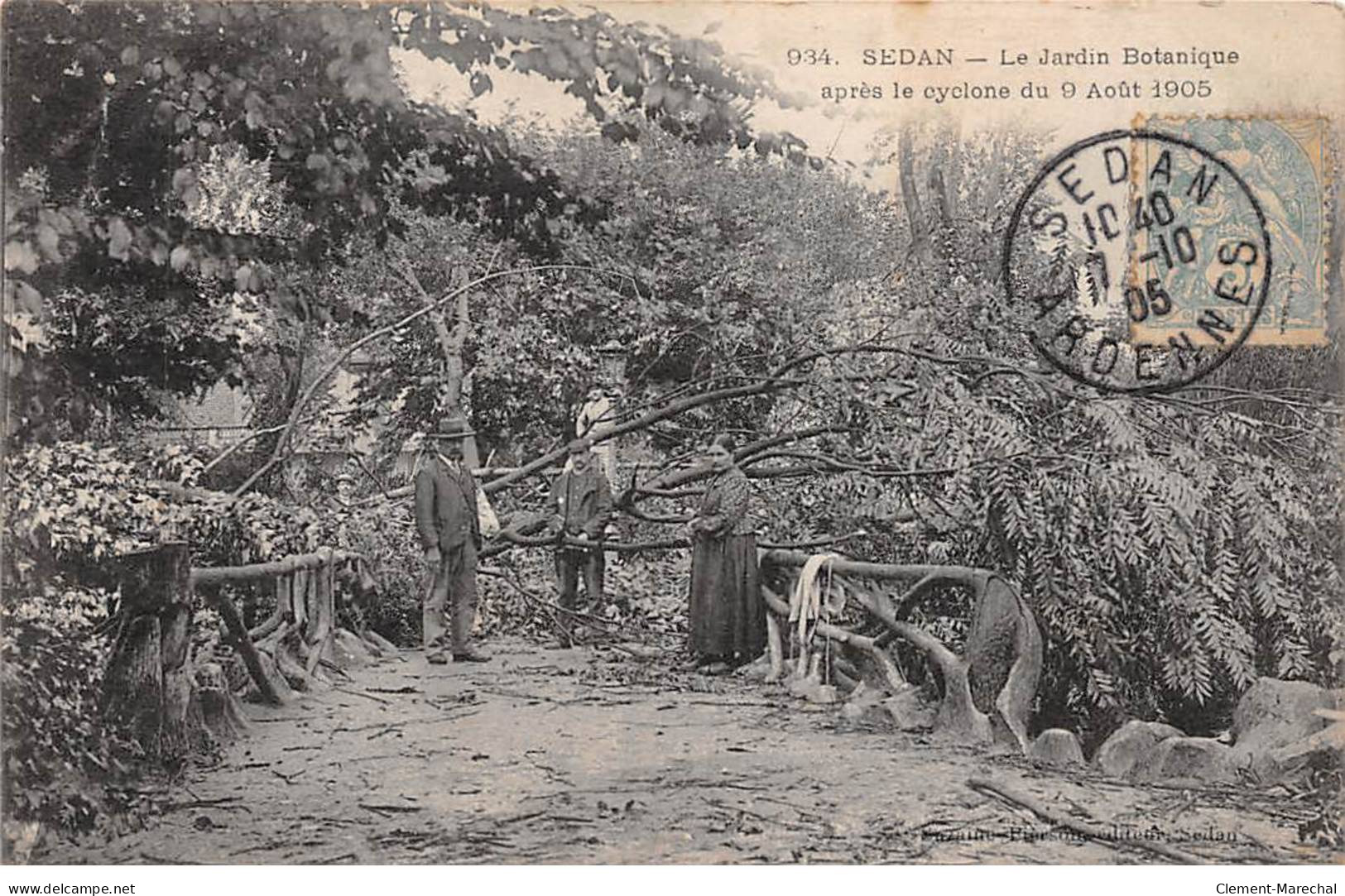 SEDAN - Le Jardin Botanique Après Le Cyclone Du 9 Aout 1905 - Très Bon état - Sedan
