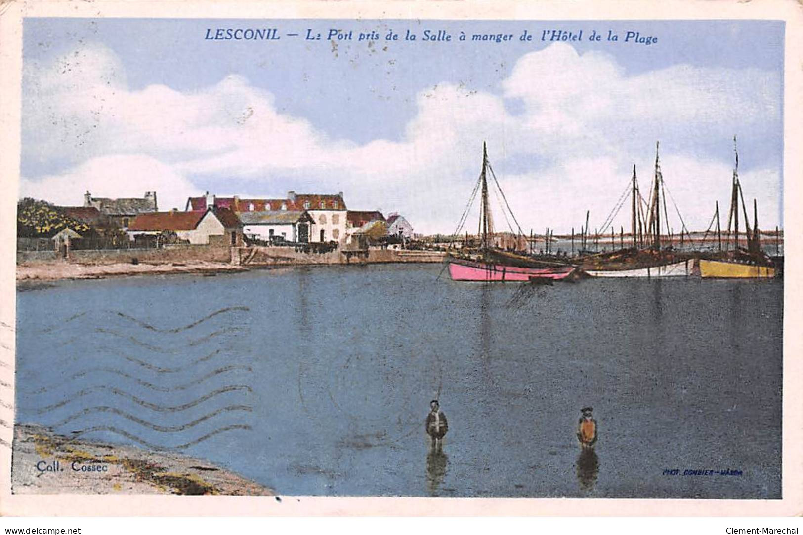 LESCONIL - Le Port Pris De La Salle à Manger De L'Hôtel De La Plage - Très Bon état - Lesconil