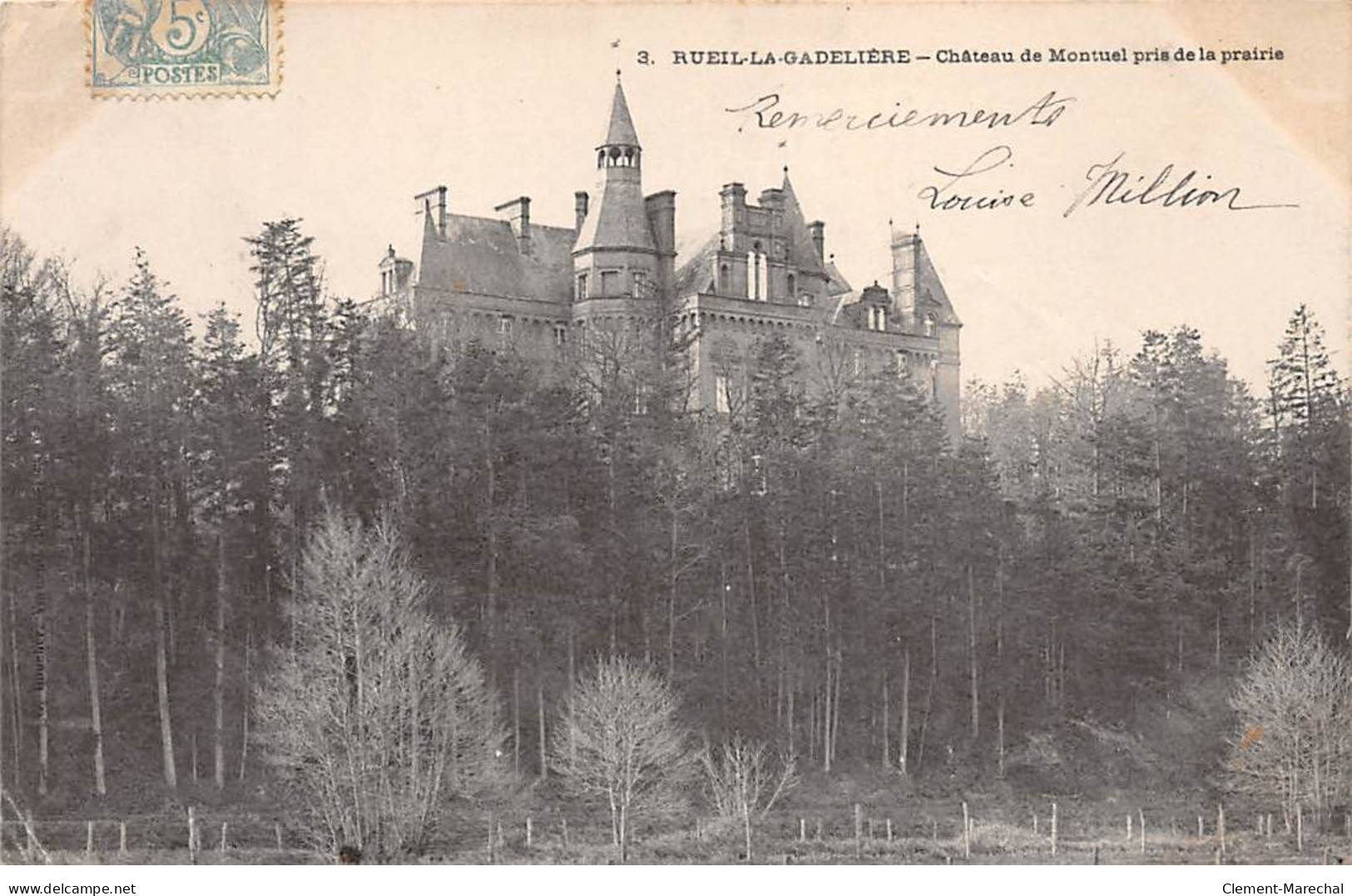 RUEIL LA GADELIERE - Château De Montuel Pris De La Prairie - état - Sonstige & Ohne Zuordnung
