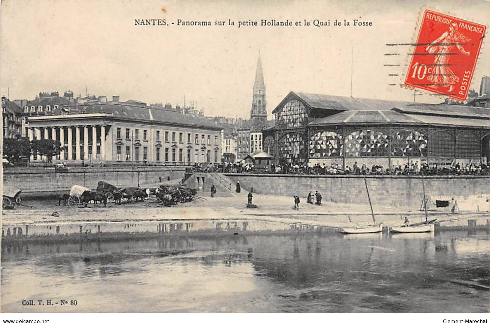 NANTES - Panorama Sur La Petite Hollande Et Le Quai De La Fosse - Très Bon état - Nantes