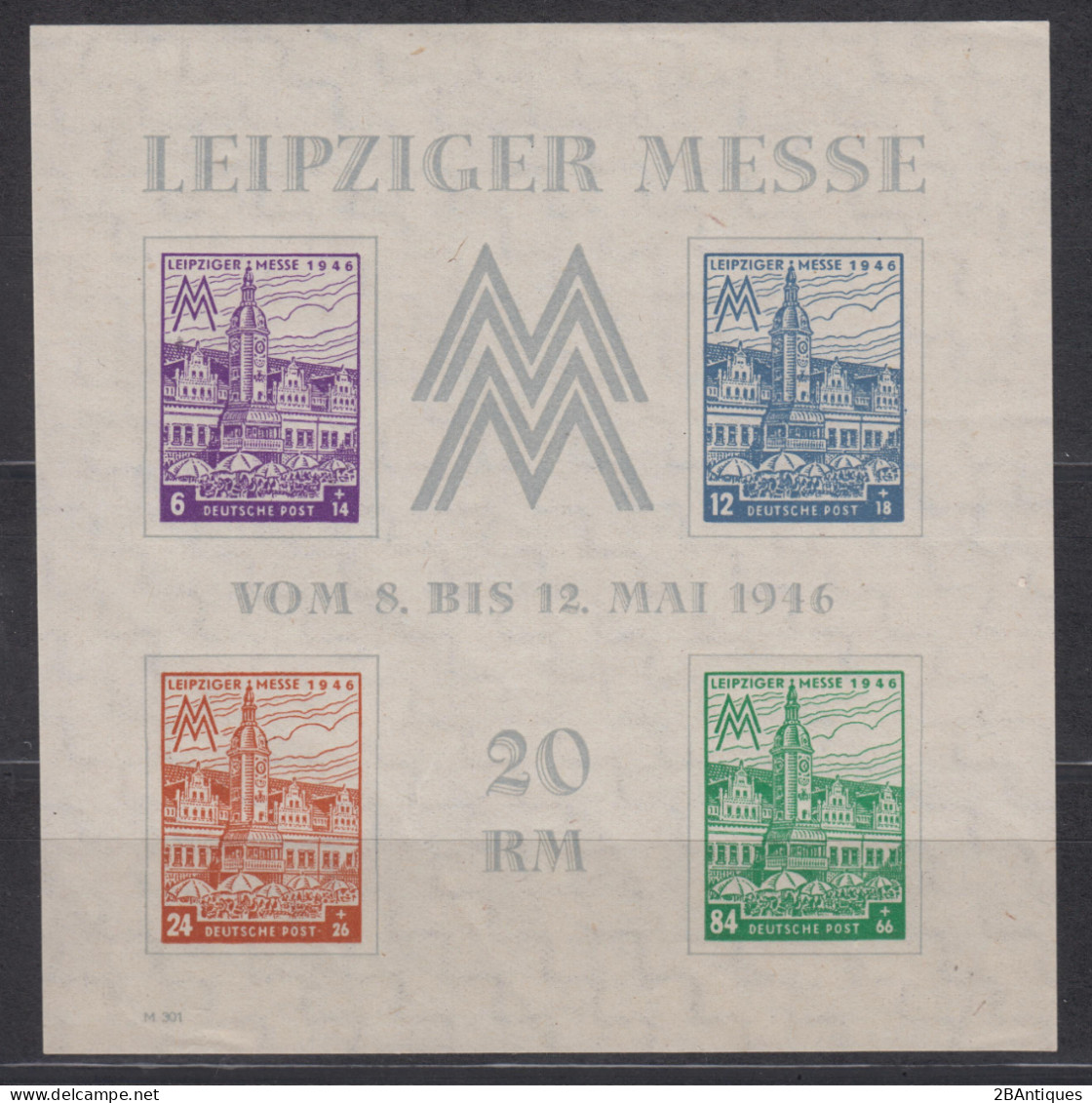 ALLIIERTE BESETZUNG WEST-SACHSEN 1946 - Block 5 Y Postfrisch MNH** - Mint