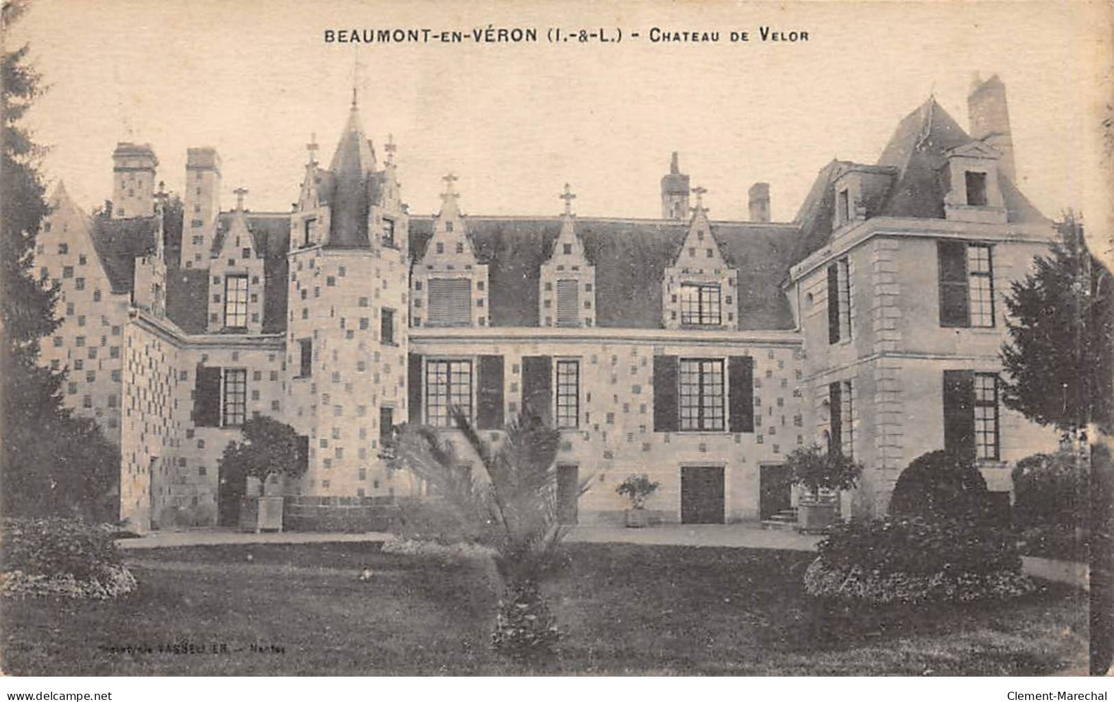 BEAUMONT EN VERON - Chateau De Velor - Très Bon état - Autres & Non Classés