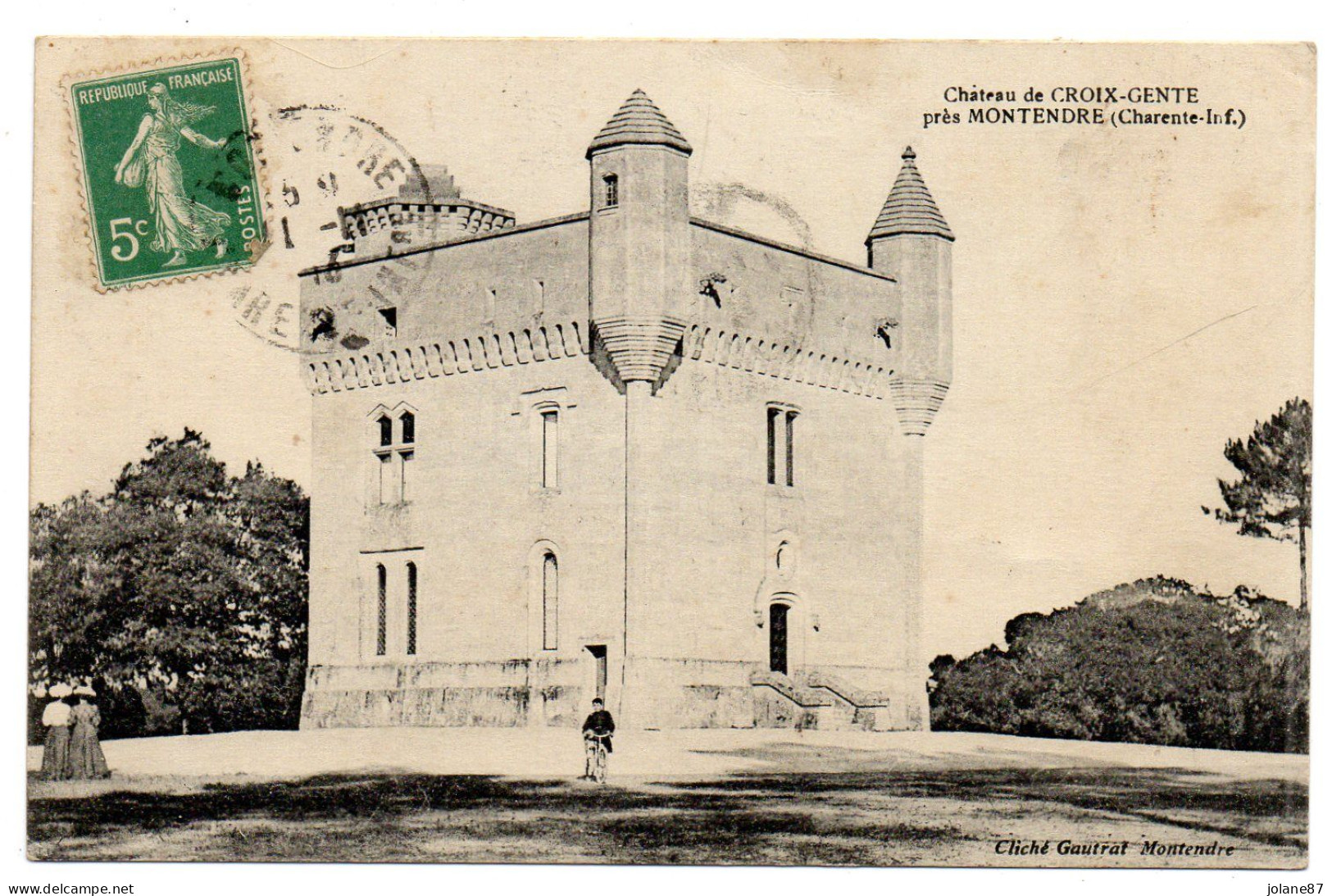 CPA   17  MONTENDRE         -   CHATEAU DE CROIX GENTE - Montendre