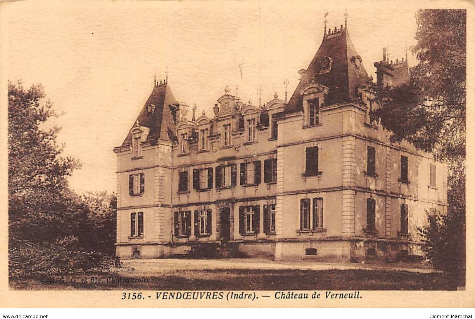 VENDOEUVRES - Château De Verneuil - Très Bon état - Andere & Zonder Classificatie