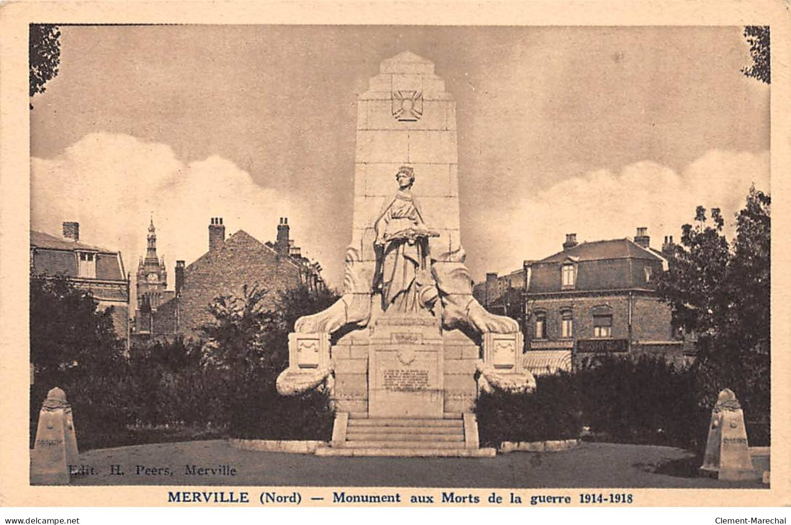 MERVILLE - Monument Aux Morts De La Guerre - état - Merville