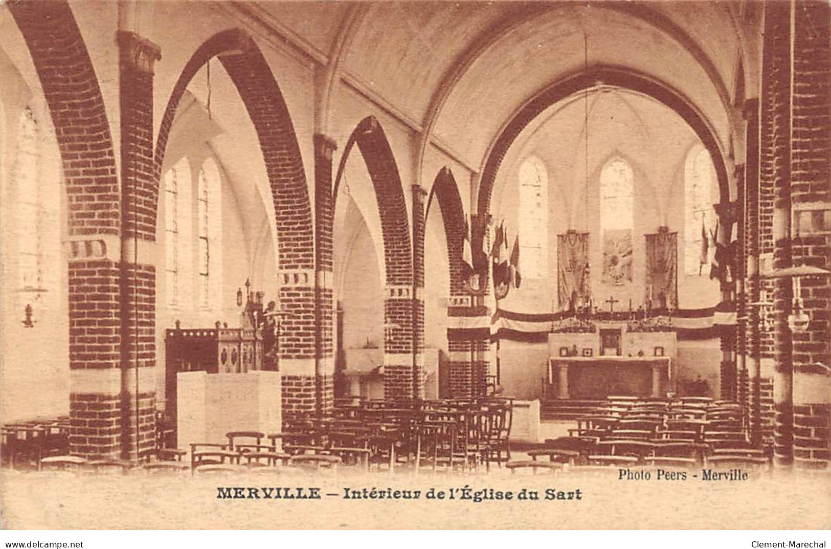 MERVILLE - Intérieur De L'Eglise Du Sart - Très Bon état - Merville