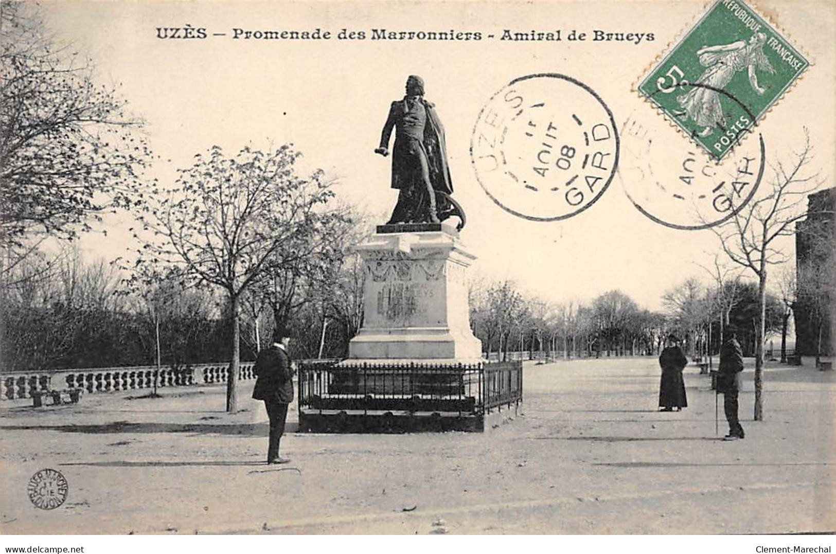 UZES - Promenade Des Marronniers - Amiral De Brueys - Très Bon état - Uzès