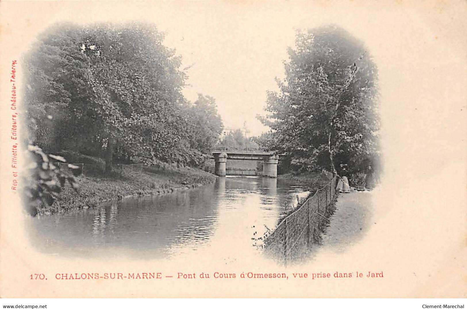 CHALONS SUR MARNE - Pont Du Cours D'Ormesson - Vue Prise Dans Le Jard - Très Bon état - Châlons-sur-Marne