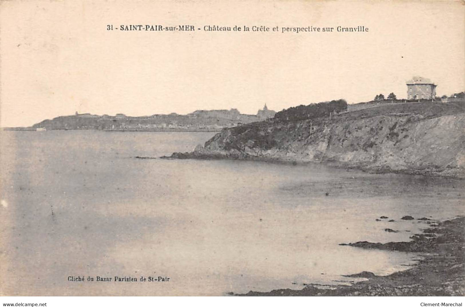 SAINT PAIR SUR MER - Château De La Crête Et Perspective De Granville - Très Bon état - Saint Pair Sur Mer