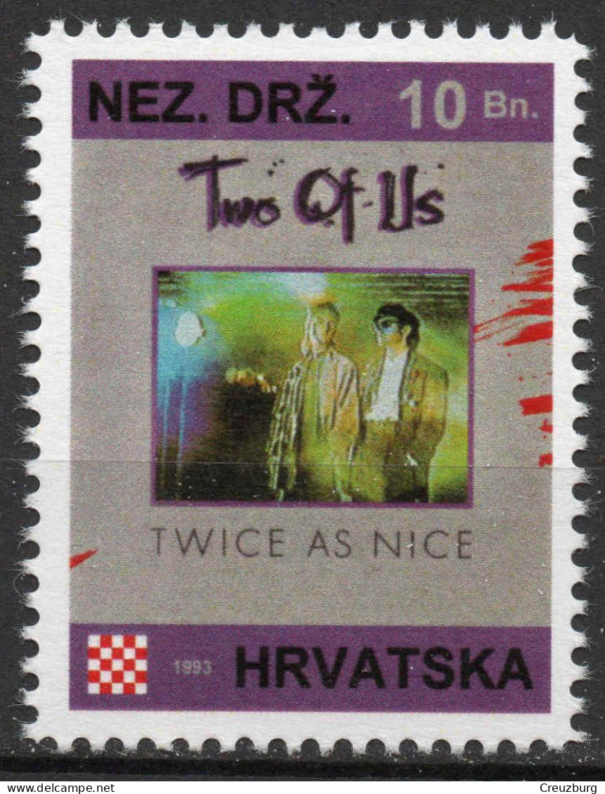 Two Of Us - Briefmarken Set Aus Kroatien, 16 Marken, 1993. Unabhängiger Staat Kroatien, NDH. - Croatie