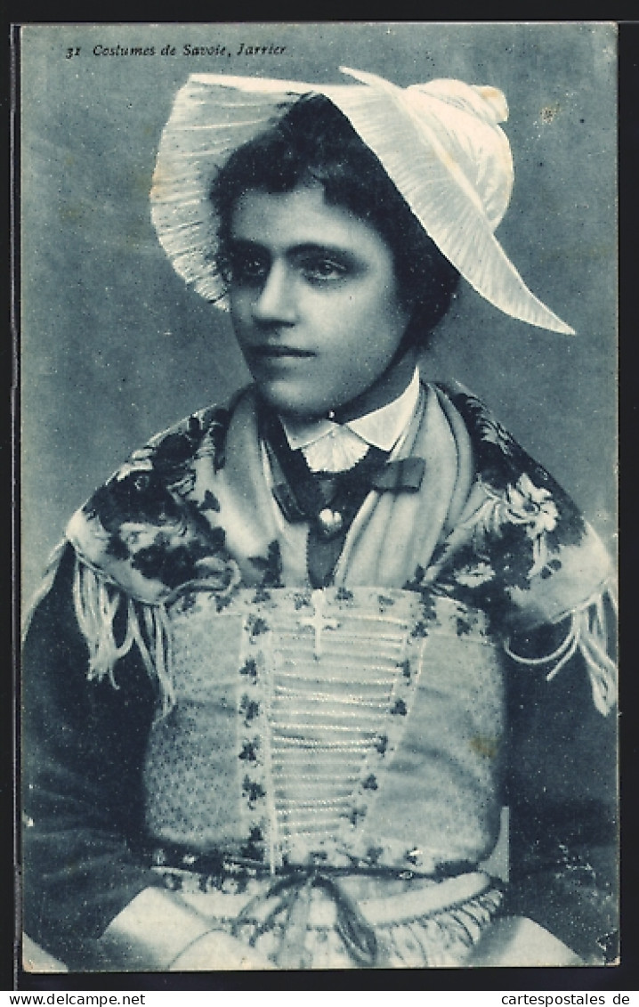 CPA Portrait De Femme En Costume Typique Aus Foncouverte Avec Haube  - Ohne Zuordnung