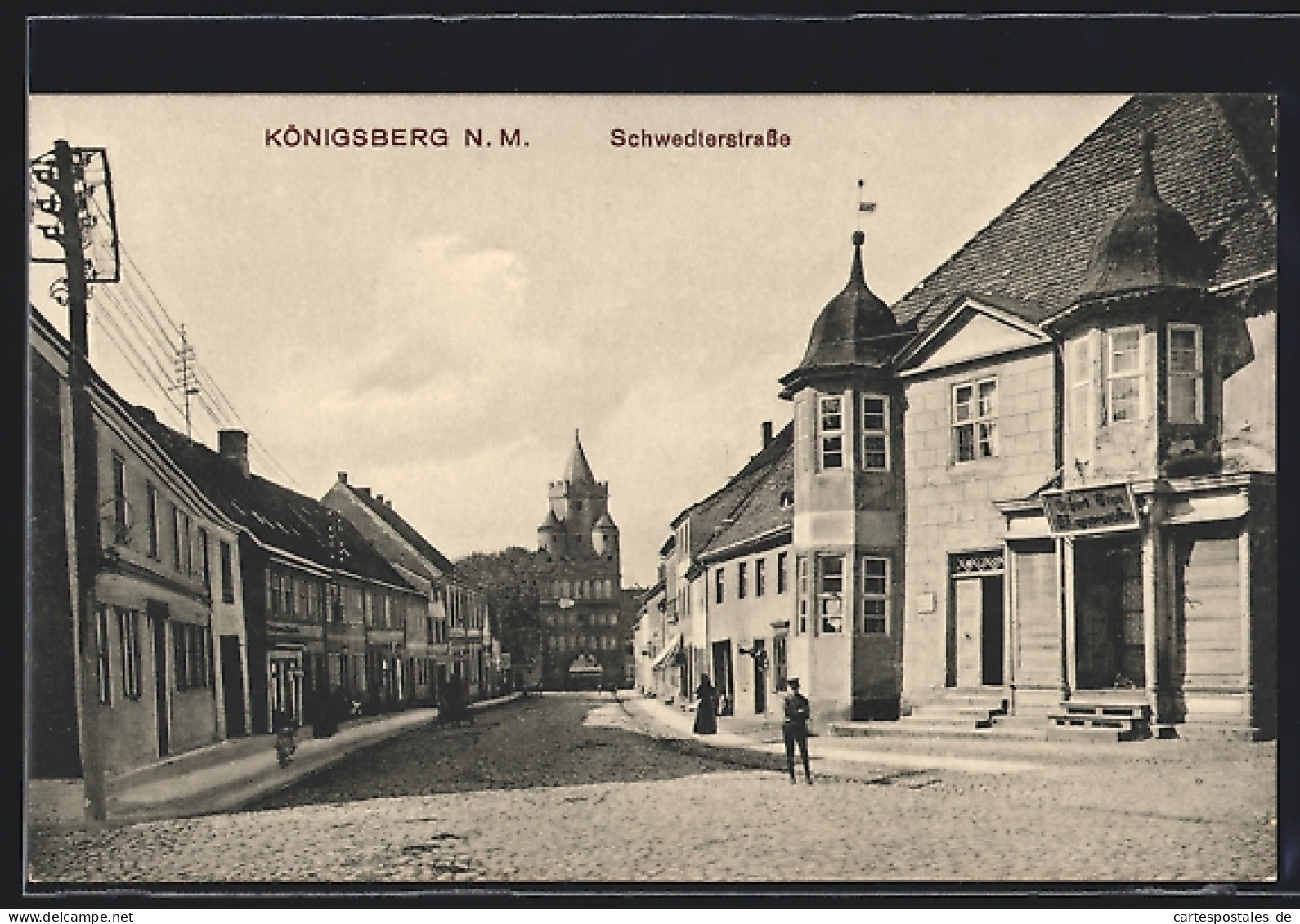 AK Königsberg /N.-M., Schwedterstrasse Mit Geschäften  - Other & Unclassified