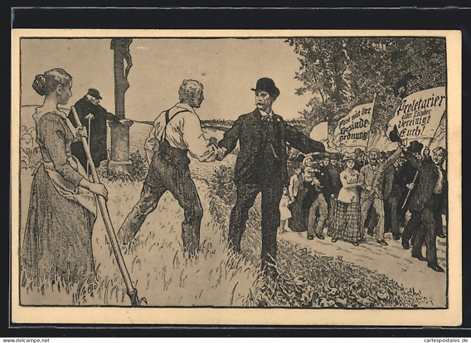 AK Mai-Postkarte, Demonstration Der Arbeiter, Arbeiterbewegung  - Evènements