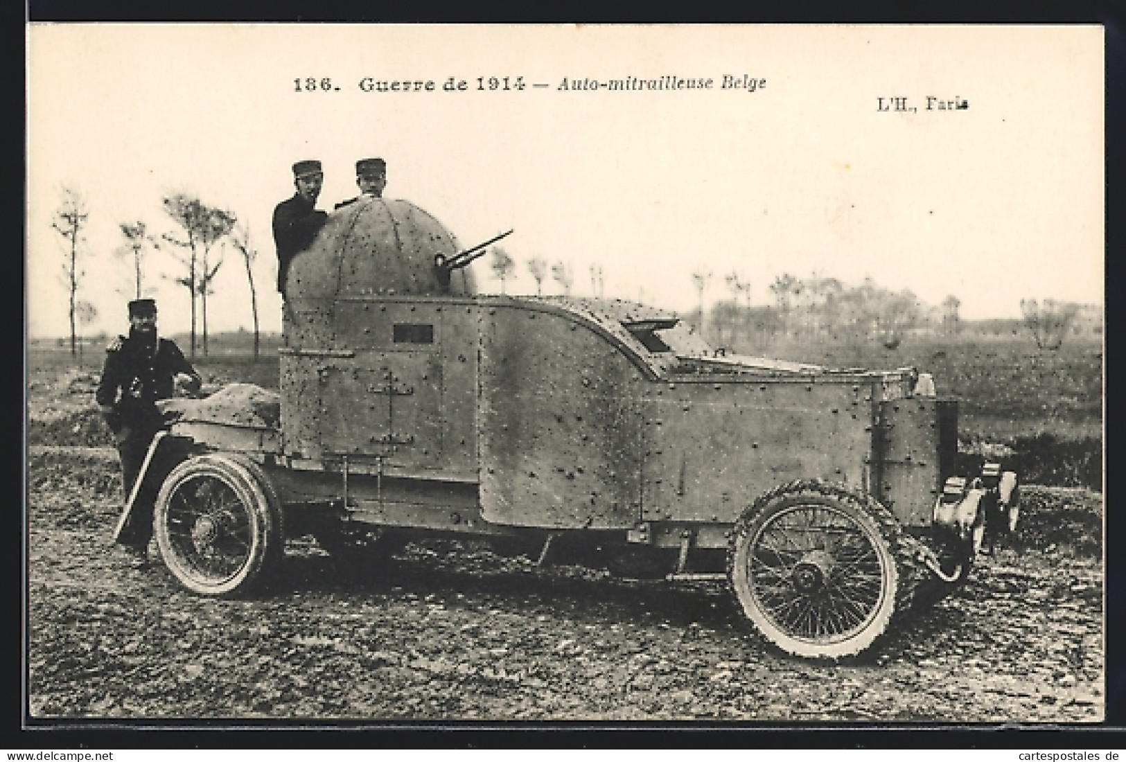 AK Belgische Soldaten Mit Panzerauto, Guerre De 1914  - Guerre 1914-18