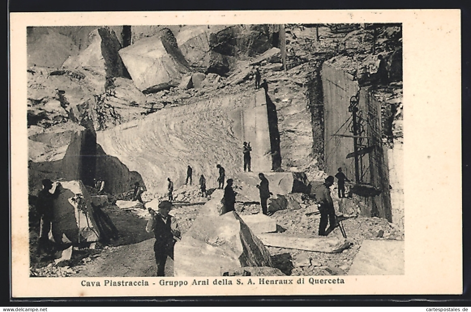 Cartolina Carrara, Cava Piastraccia, Gruppo Arni Della S. A. Henraux Di Querceta, Marmorsteinbruch  - Carrara