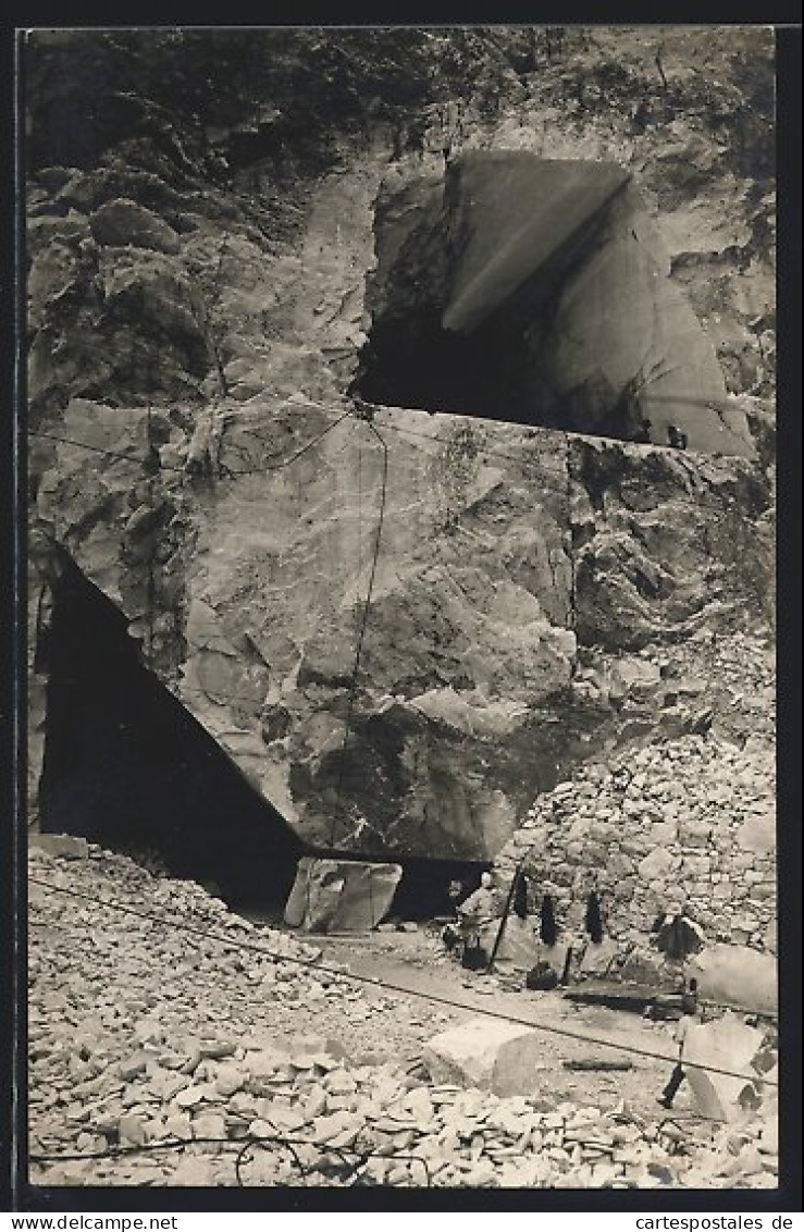 Cartolina Carrara, Le Cave, Marmorsteinbruch  - Carrara