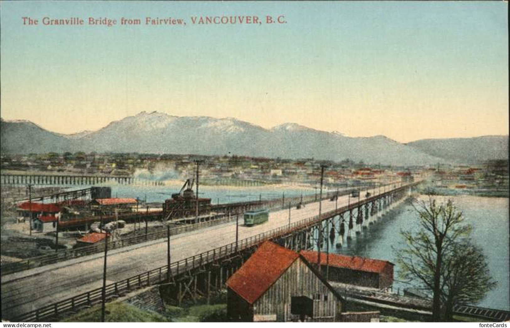 11248652 Vancouver British Columbia Ganville Bridge Fairview Strassenbahn Vancou - Non Classés
