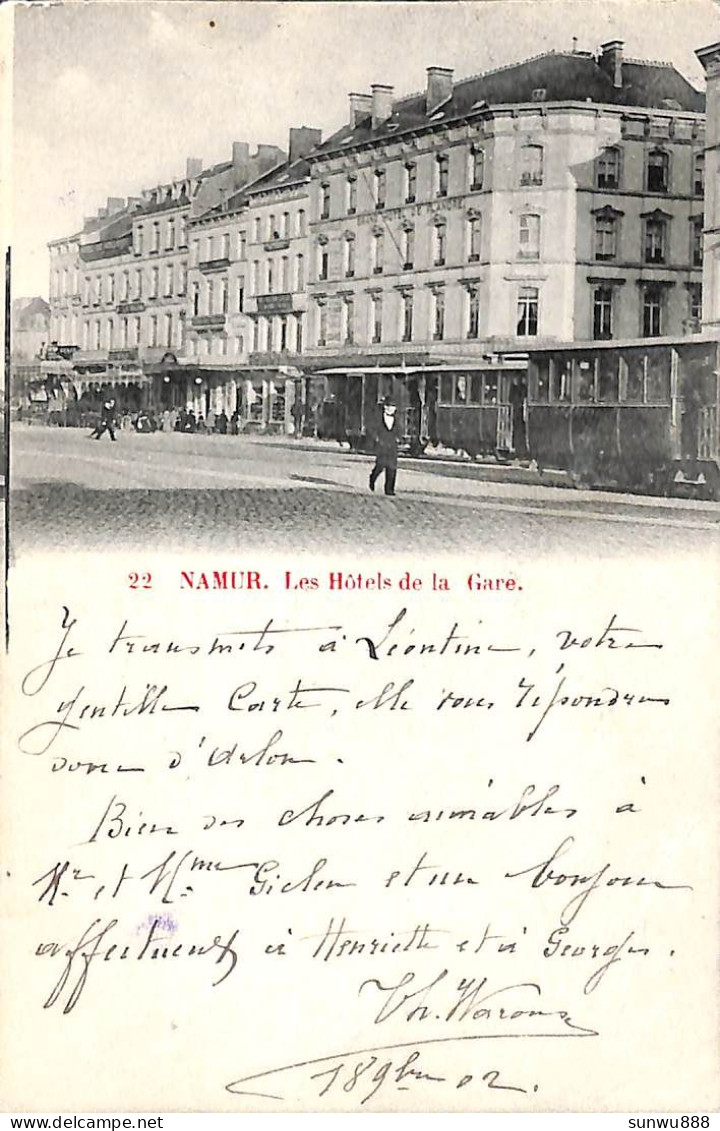 Namur - Les Hôtels De La Gare (tram Tramway 1902) - Namur