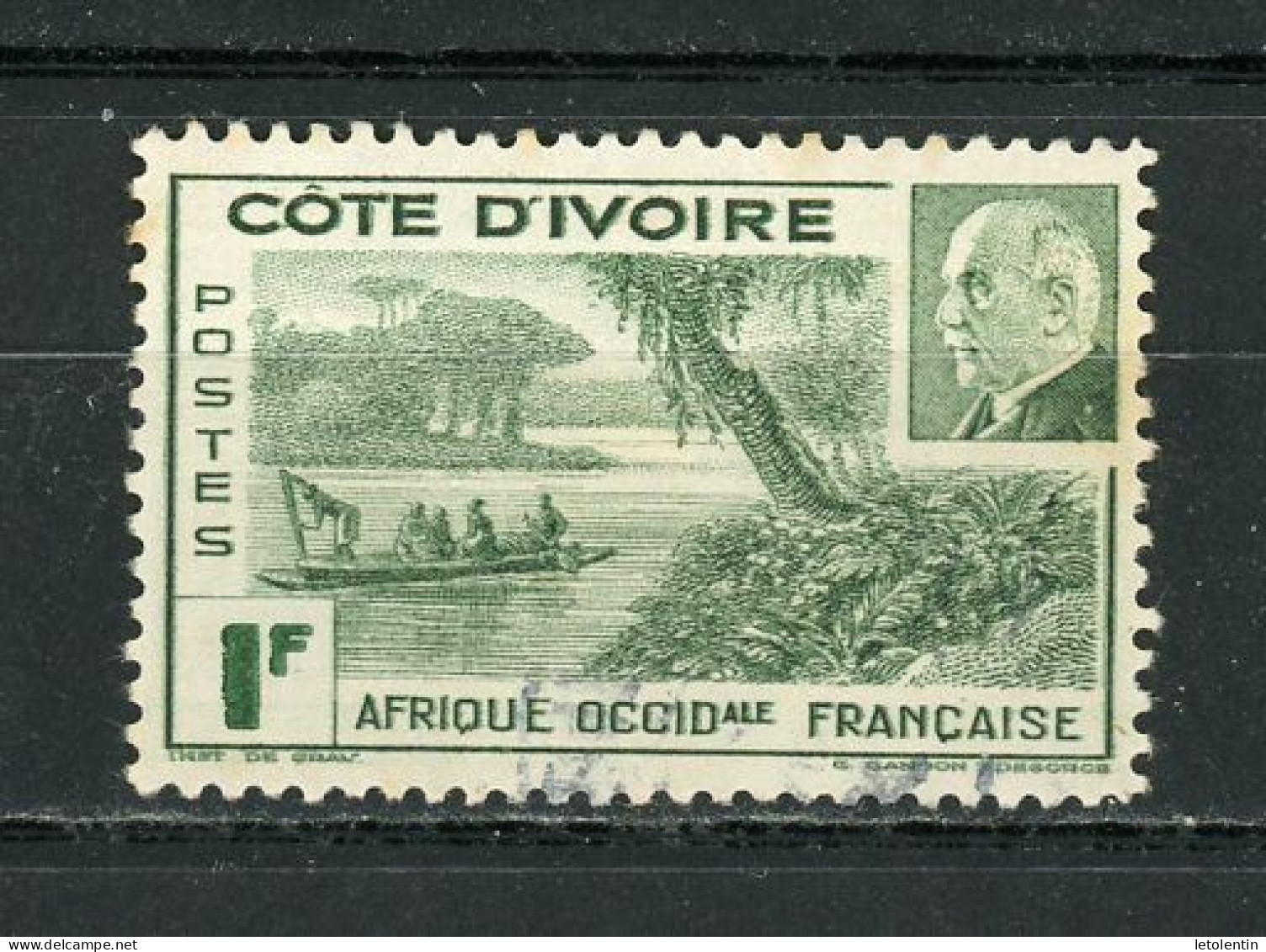 COTE D'IVOIRE (RF) - PETAIN - N° Yt 176 Obli. - Oblitérés