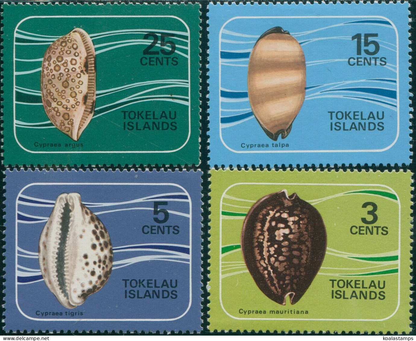Tokelau 1974 SG41-44 Shells Set MNH - Tokelau