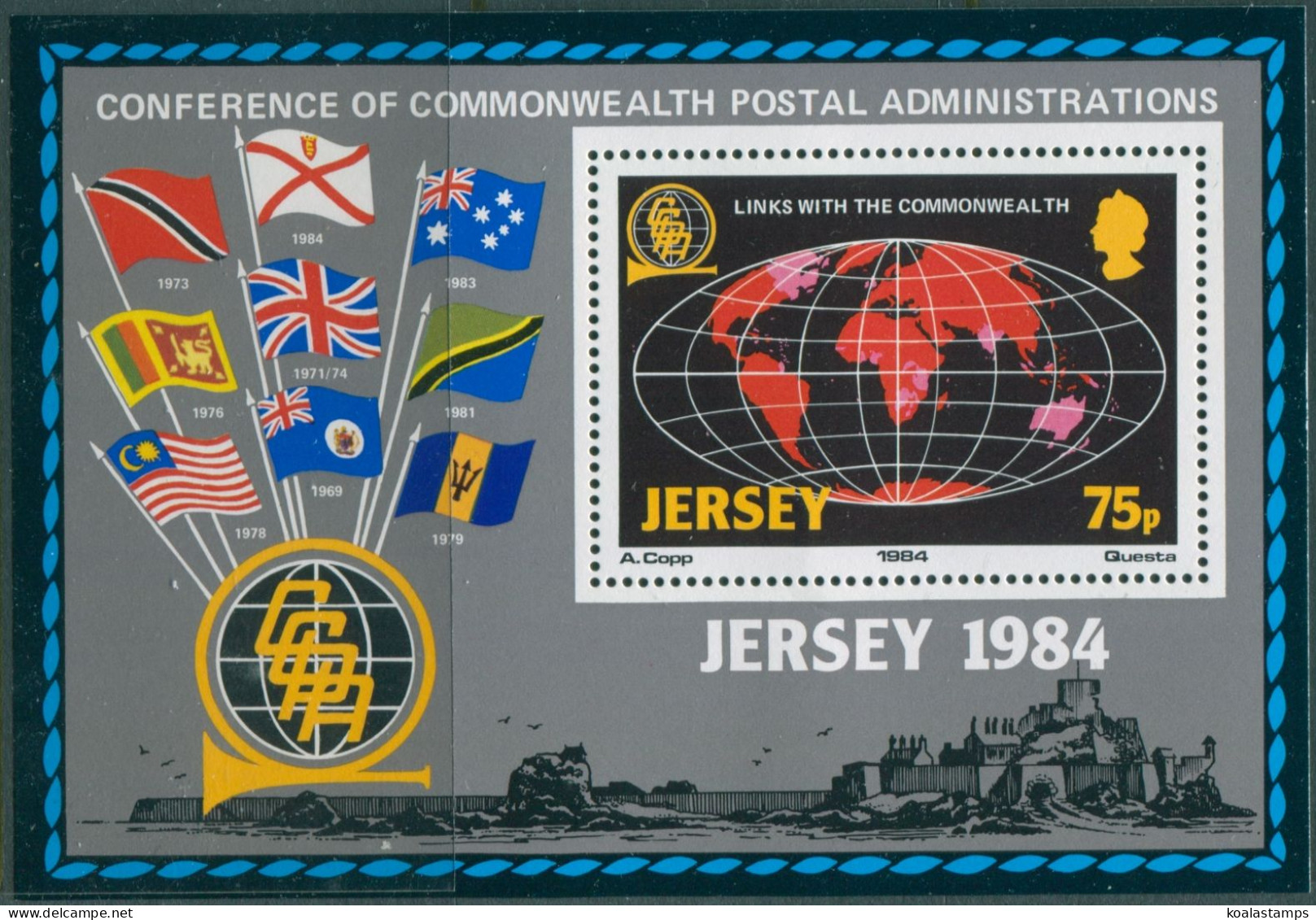 Jersey 1984 SG333 Links With The Commonwealth MS MNH - Jersey