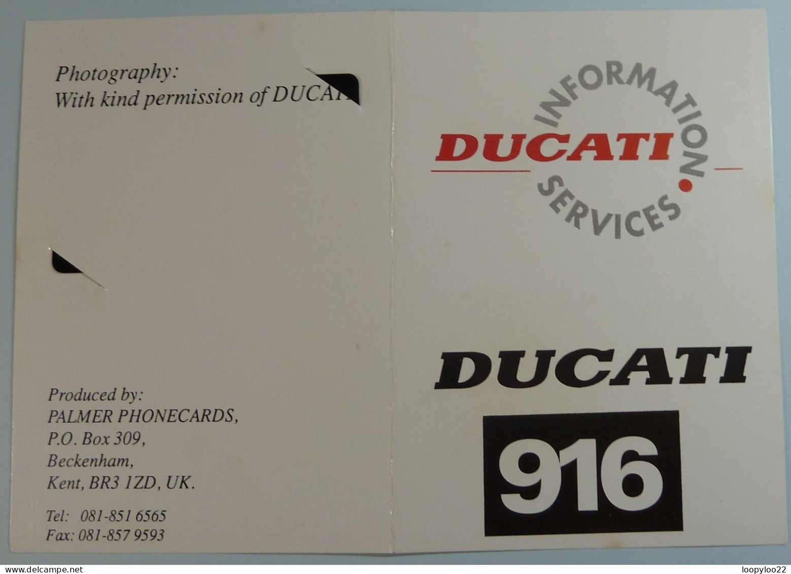 UK - BT - L&G - DUCATI 916 - 406B - Ltd Edition In Folder - 600ex - Mint - BT Algemene Uitgaven