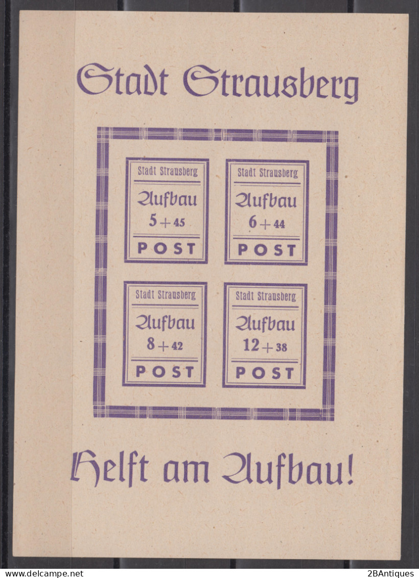 STRAUSBERG 1946 - Block 1 Postfrisch MNH** - Postfris