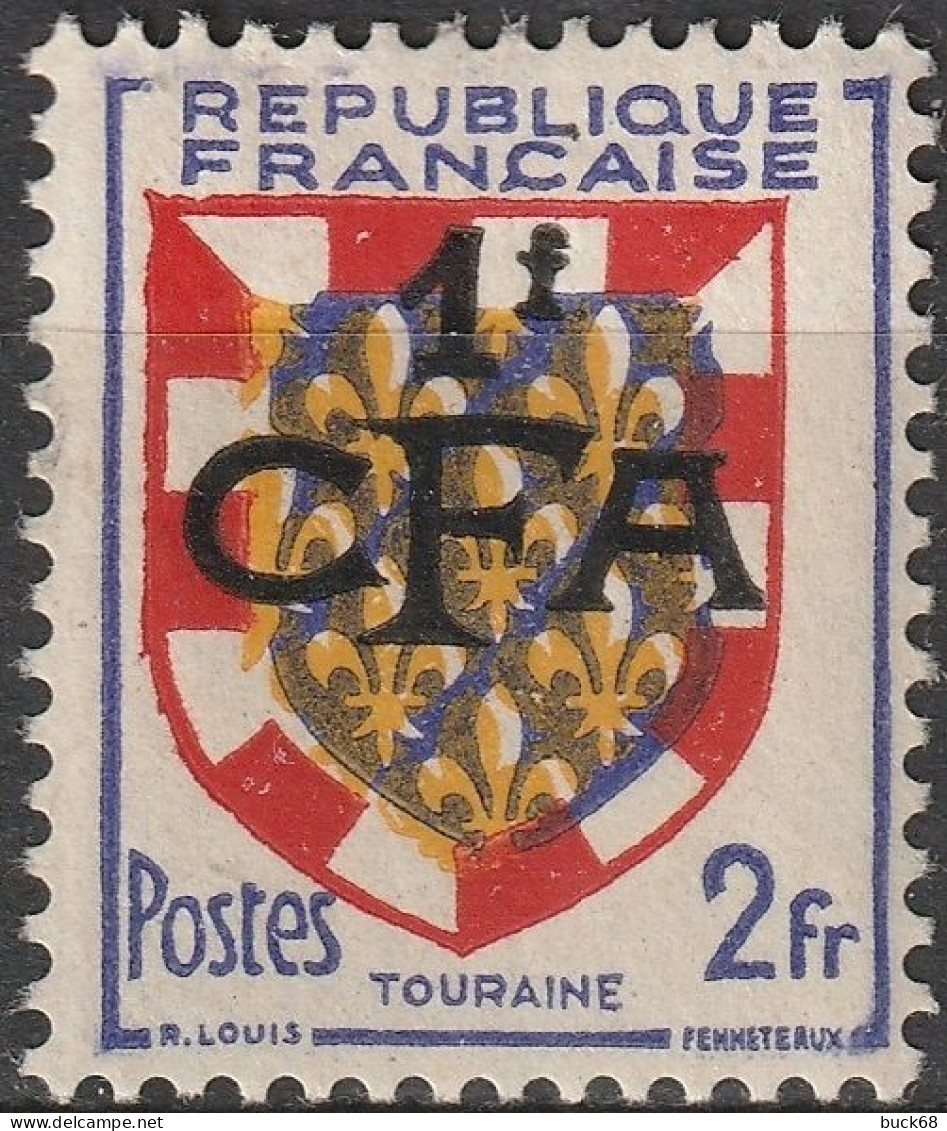 REUNION CFA Poste 288 * MLH Armoirie Wappen Coat Of Arms Blason écu TOURAINE (1949-1952) - Neufs
