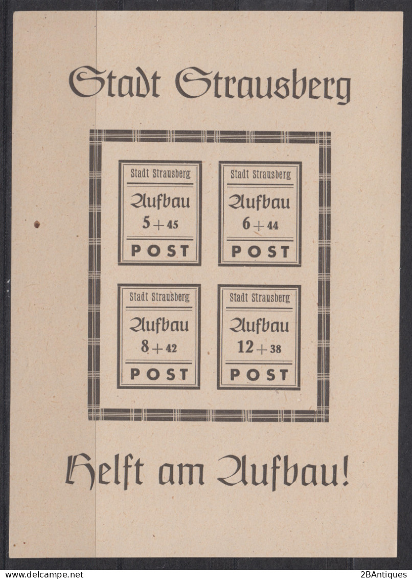 STRAUSBERG 1946 - Block 2 Postfrisch MNH** - Neufs