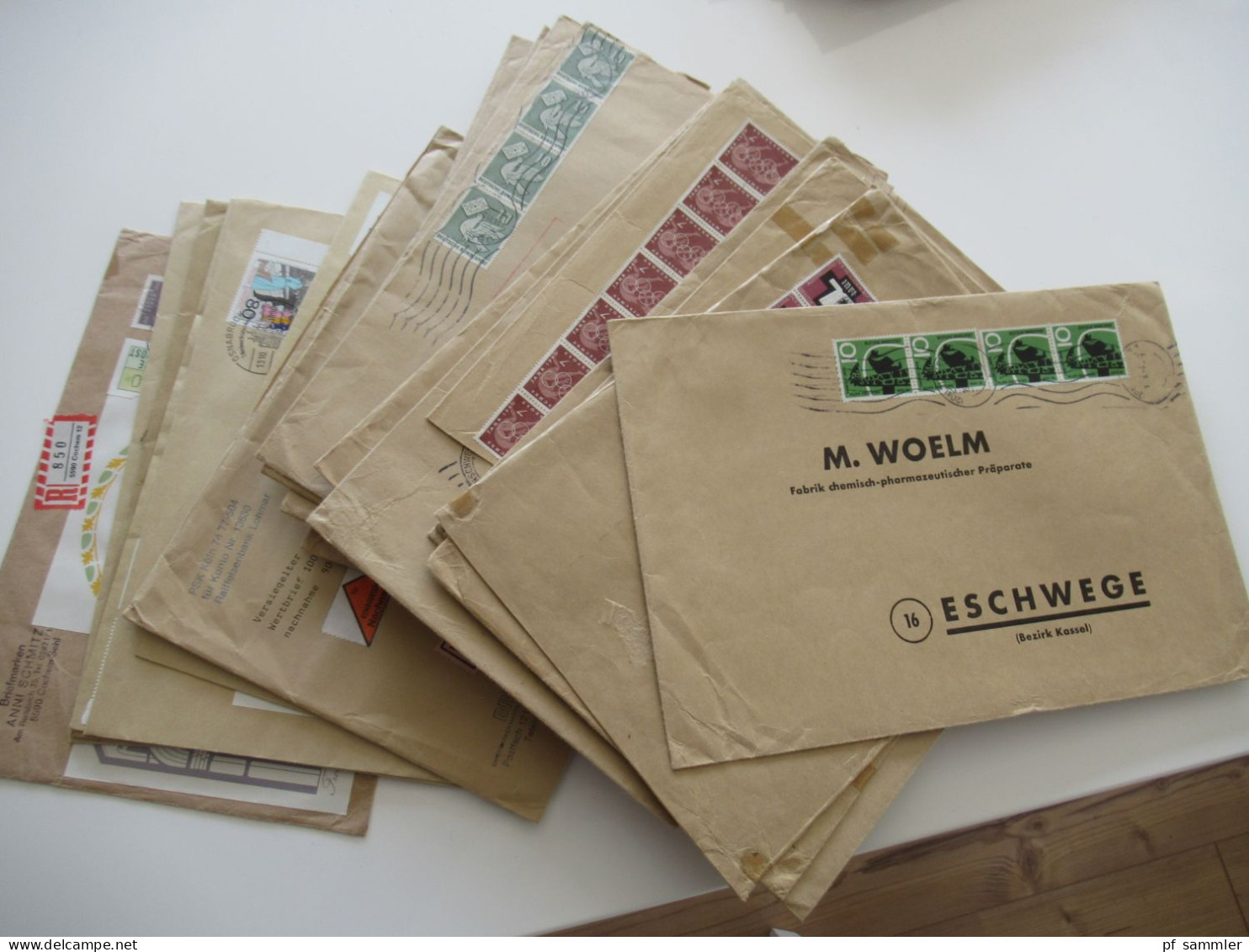 BRD Belegeposten / Großes Format überwiegend 1956 / 1958 Etwas Moderne Um 1990 Mit Interessanten Frankaturen!! Auch MeF - Collections (sans Albums)