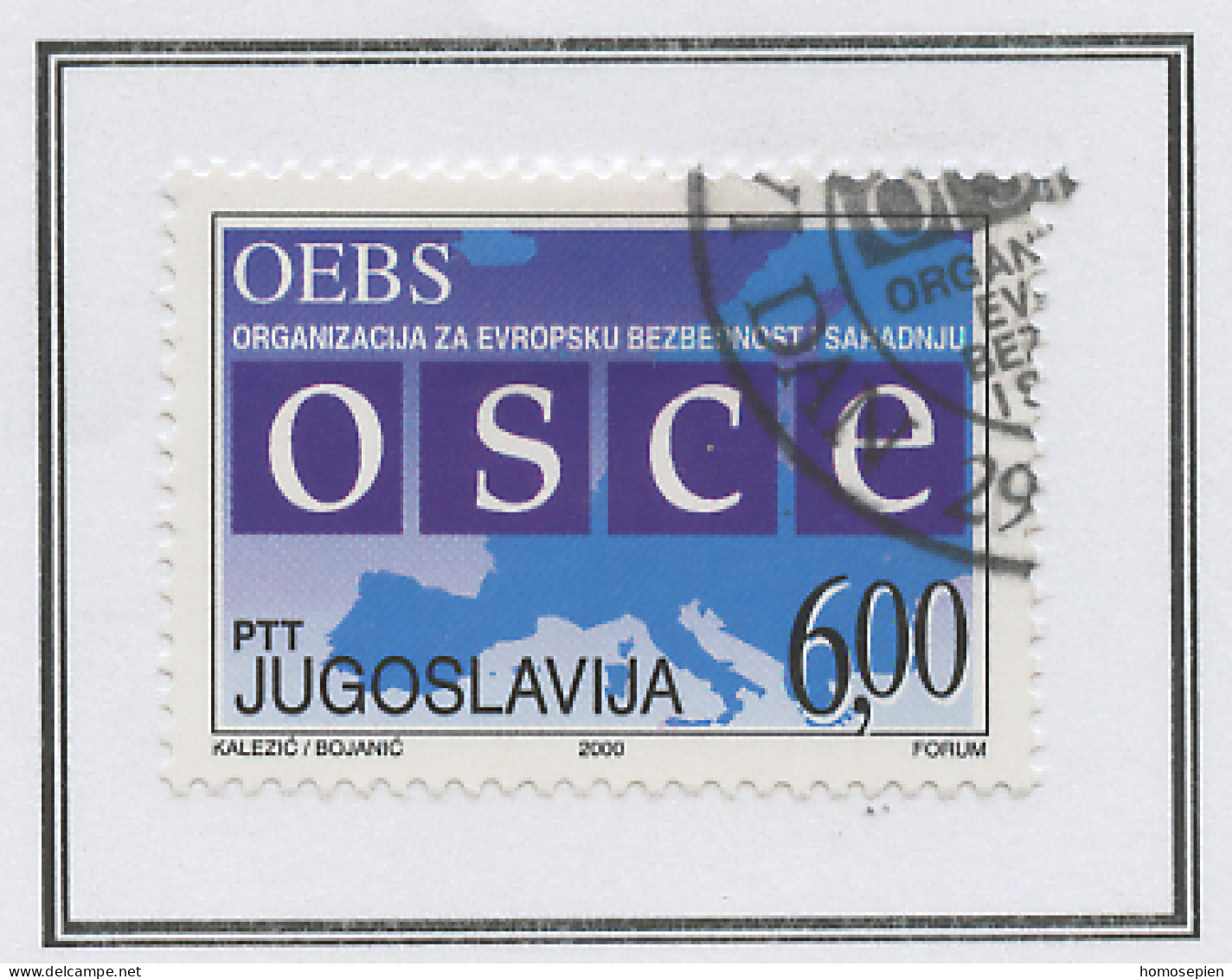 Yougoslavie - Jugoslawien - Yugoslavia 2000 Y&T N°2855 - Michel N°3008 (o) - 6d EUROPA - Gebraucht