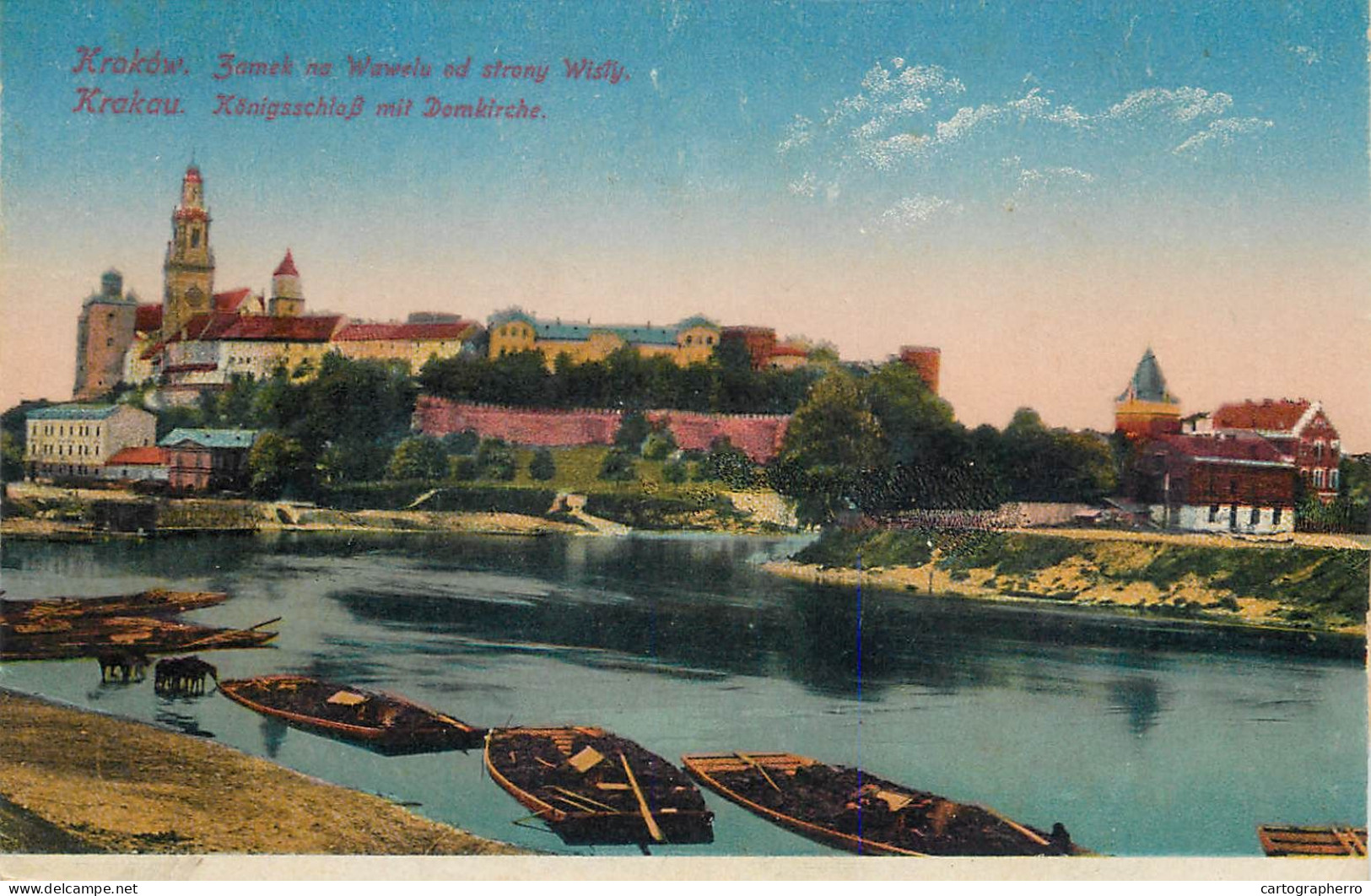 Postcard Poland Krakow Konigsschloss Domkirche - Polen