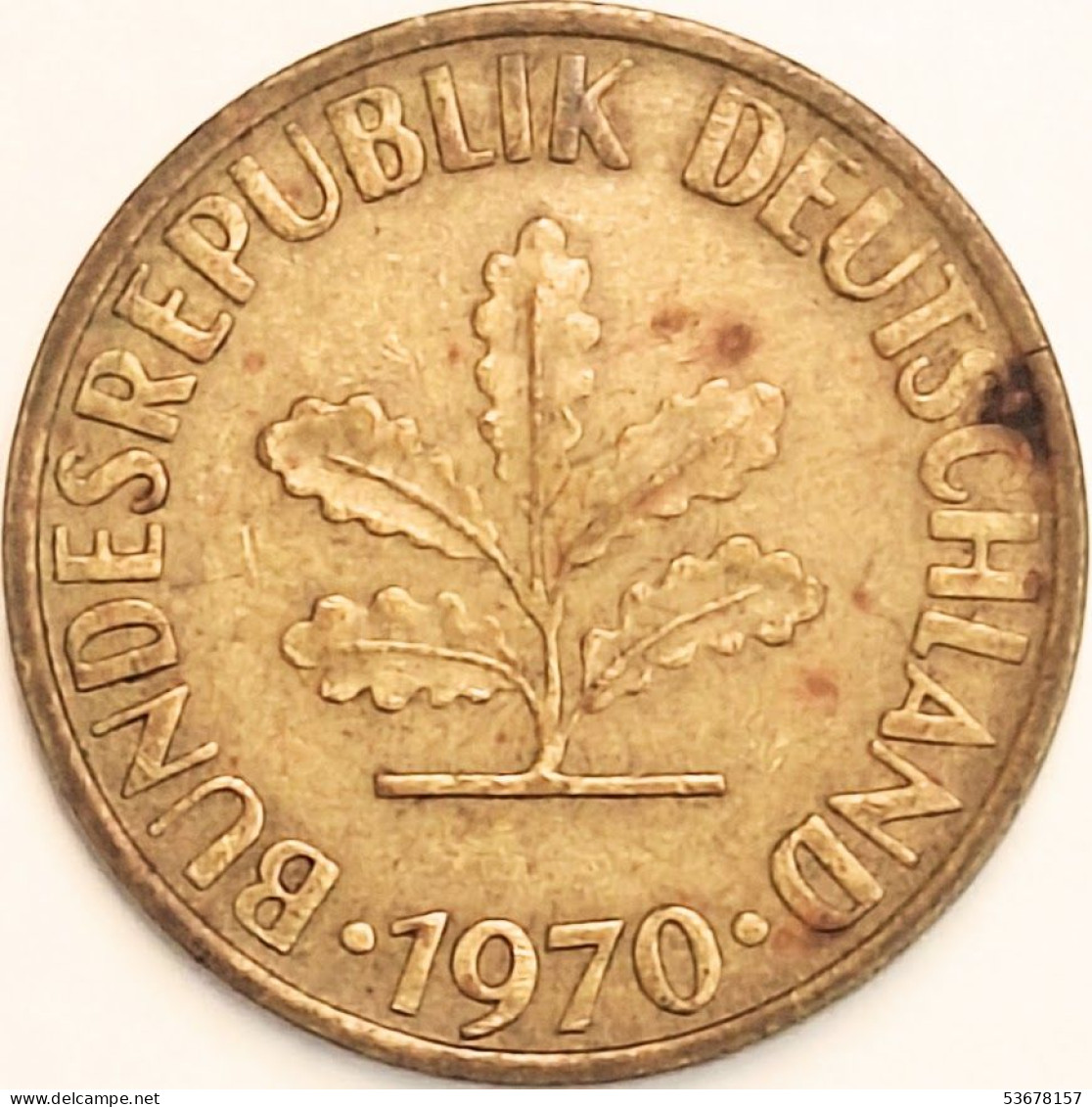 Germany Federal Republic - 10 Pfennig 1970 D, KM# 108 (#4638) - 10 Pfennig