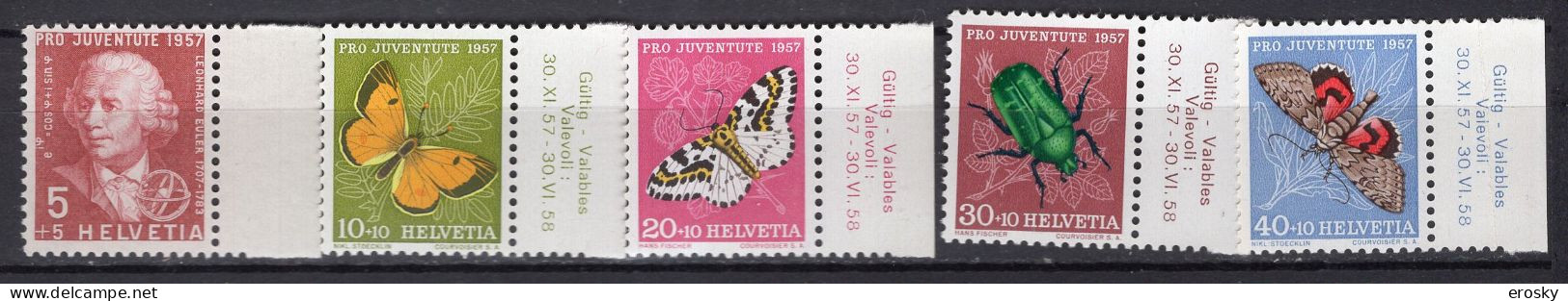 T3706 - SUISSE SWITZERLAND Yv N°597/601 ** Pro Juventute - Unused Stamps