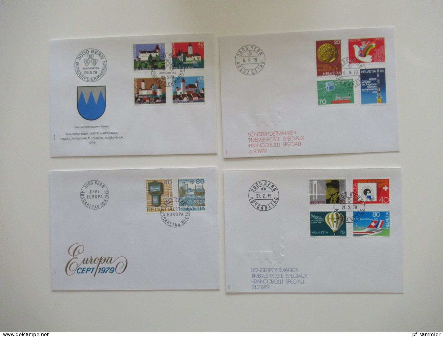 Schweiz FDC Posten 1979 - 1992 mit insgesamt 145 Belege / Sammlerbelege viel Pro Juventute usw... Stöberposten