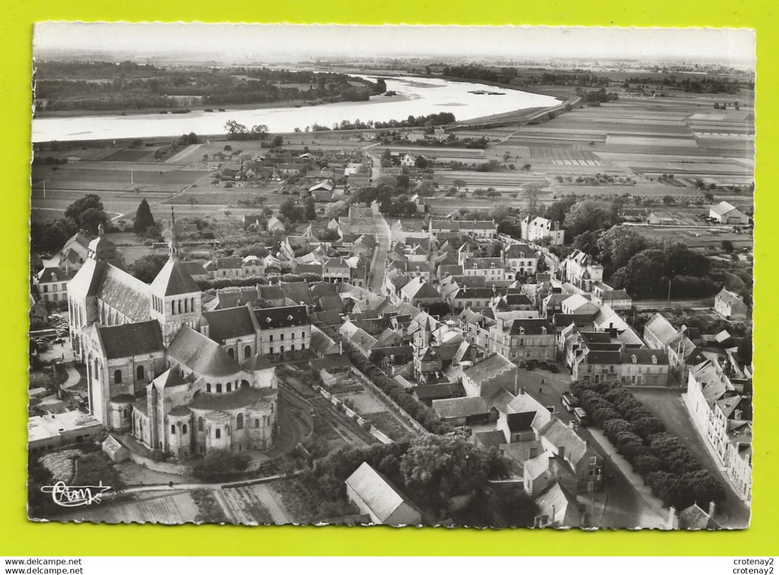 45 SAINT BENOIT SUR LOIRE Vers Sully Vue Aérienne Abbaye Garage VOIR ZOOM PUB St Raphaël Quinquina BUS Anciens Voitures - Sully Sur Loire