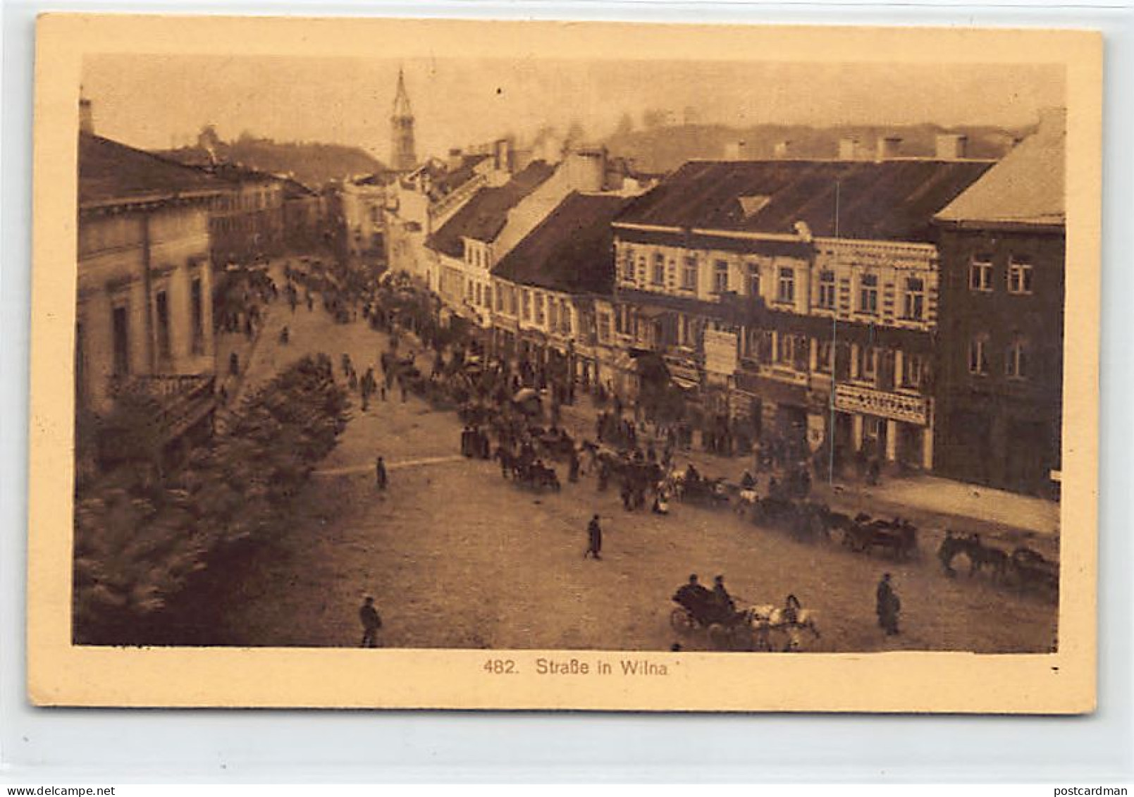 Lithuania - A Street In Vilnius During World War One (under German Occupation) - Lituania