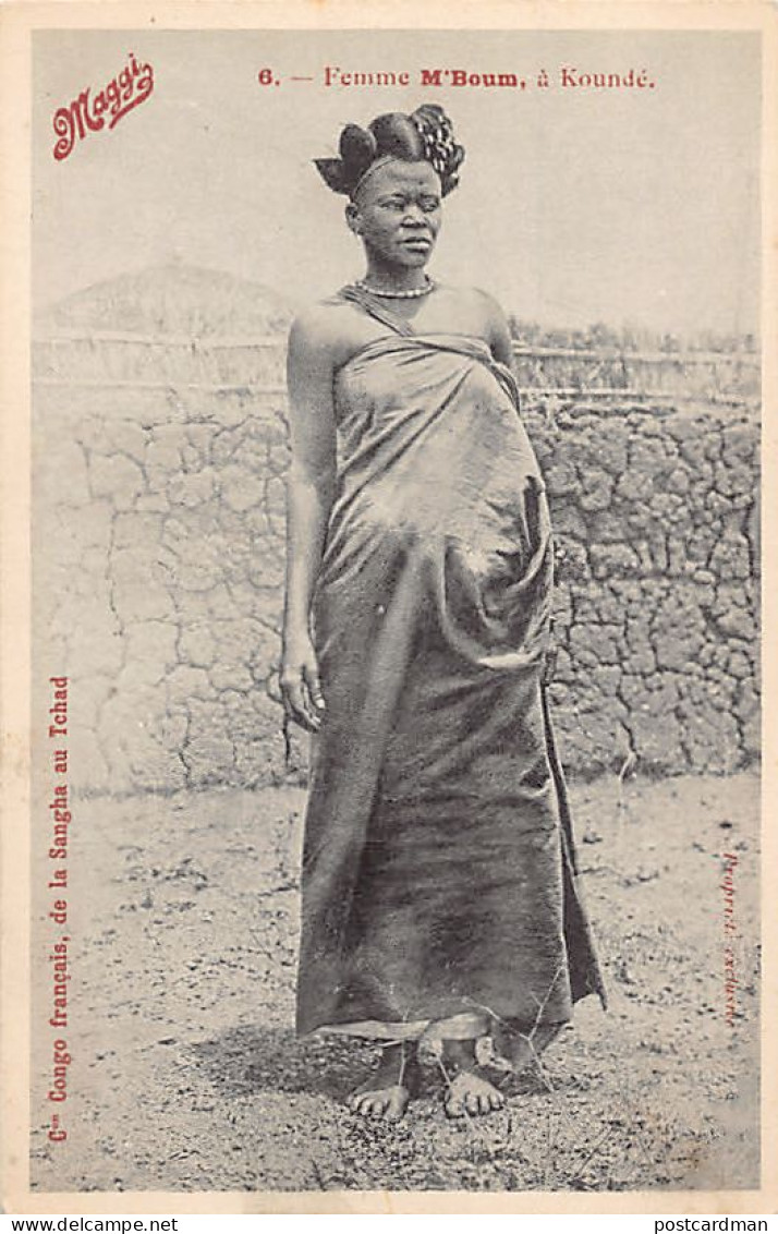 Centrafrique - Femme M'Boum à Koundé - Ed. Concession Congo Français De La Sangha Au Tchad 6 - Centraal-Afrikaanse Republiek