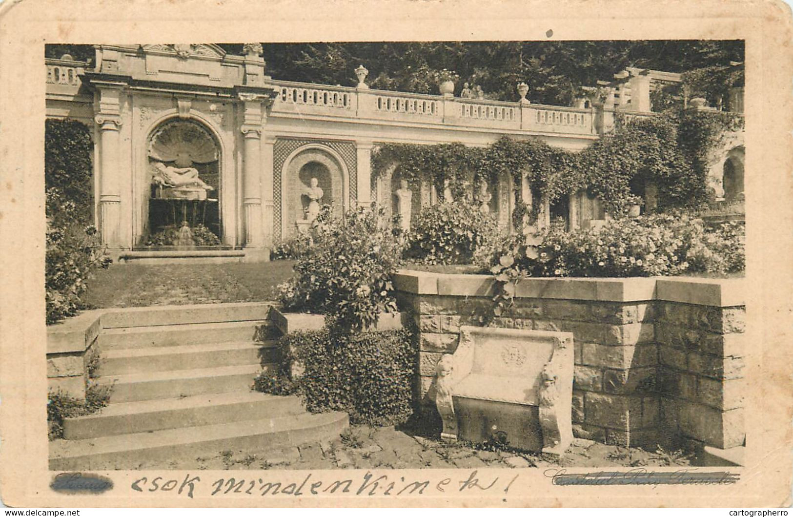 Postcard Romania Castel Peles Terasa - Roumanie