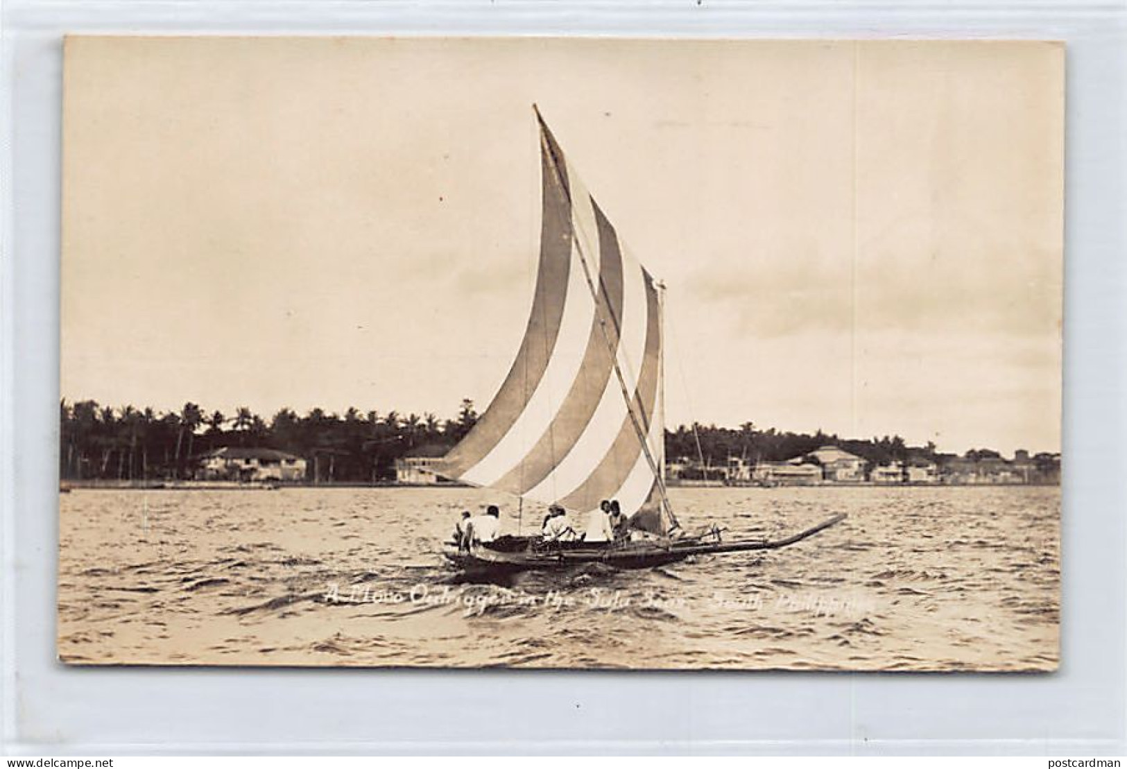 Philippines - Moro Fishing Boat - REAL PHOTO - Publ. Aurora Studio  - Philippines