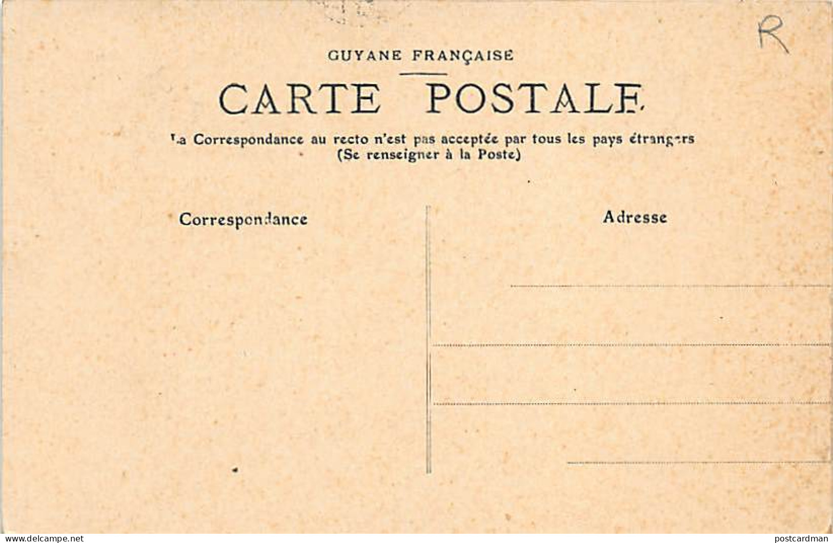 Guyane Française - Un Chercheur D'Or - A Gold Digger In French Guiana - Ed. Jermolière 82. - Autres & Non Classés