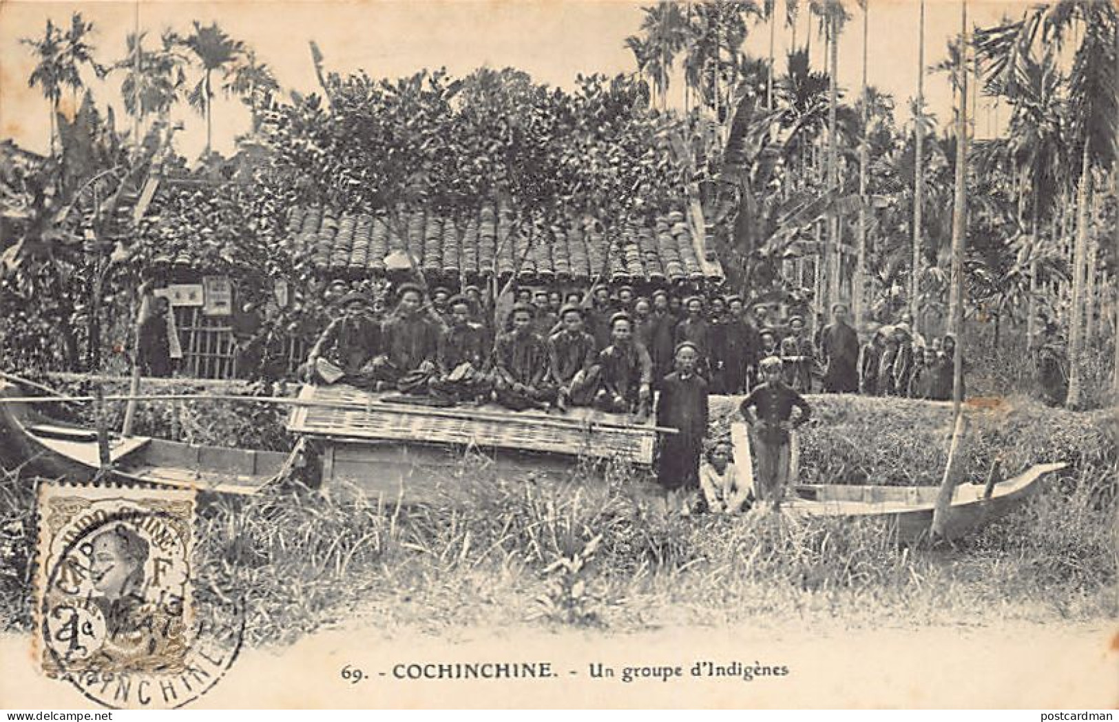 Viet-Nam - Cochinchine - Un Groupe D'indigènes - Ed. A. F. Decoly 69 - Viêt-Nam