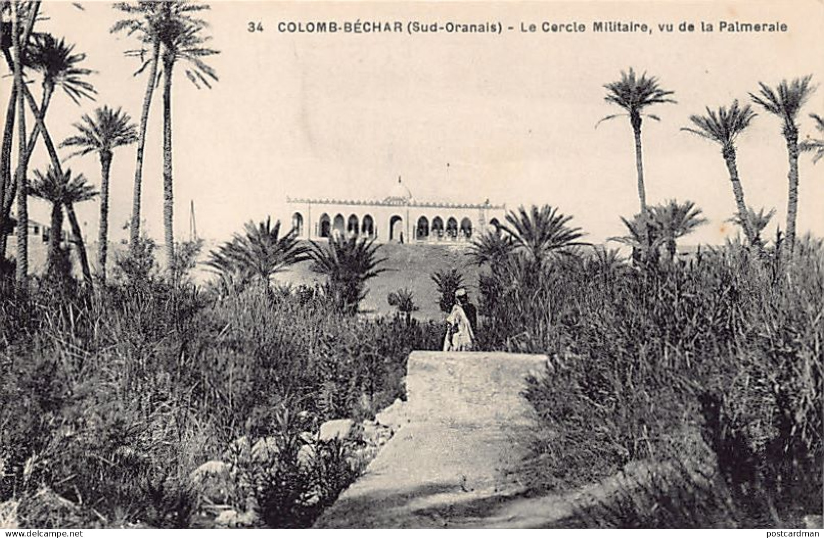 Algérie - COLOMB BÉCHAR - Le Cercle Militaire, Vu De La Palmeraie - Ed. Ch. Pastor 34 - Bechar (Colomb Béchar)