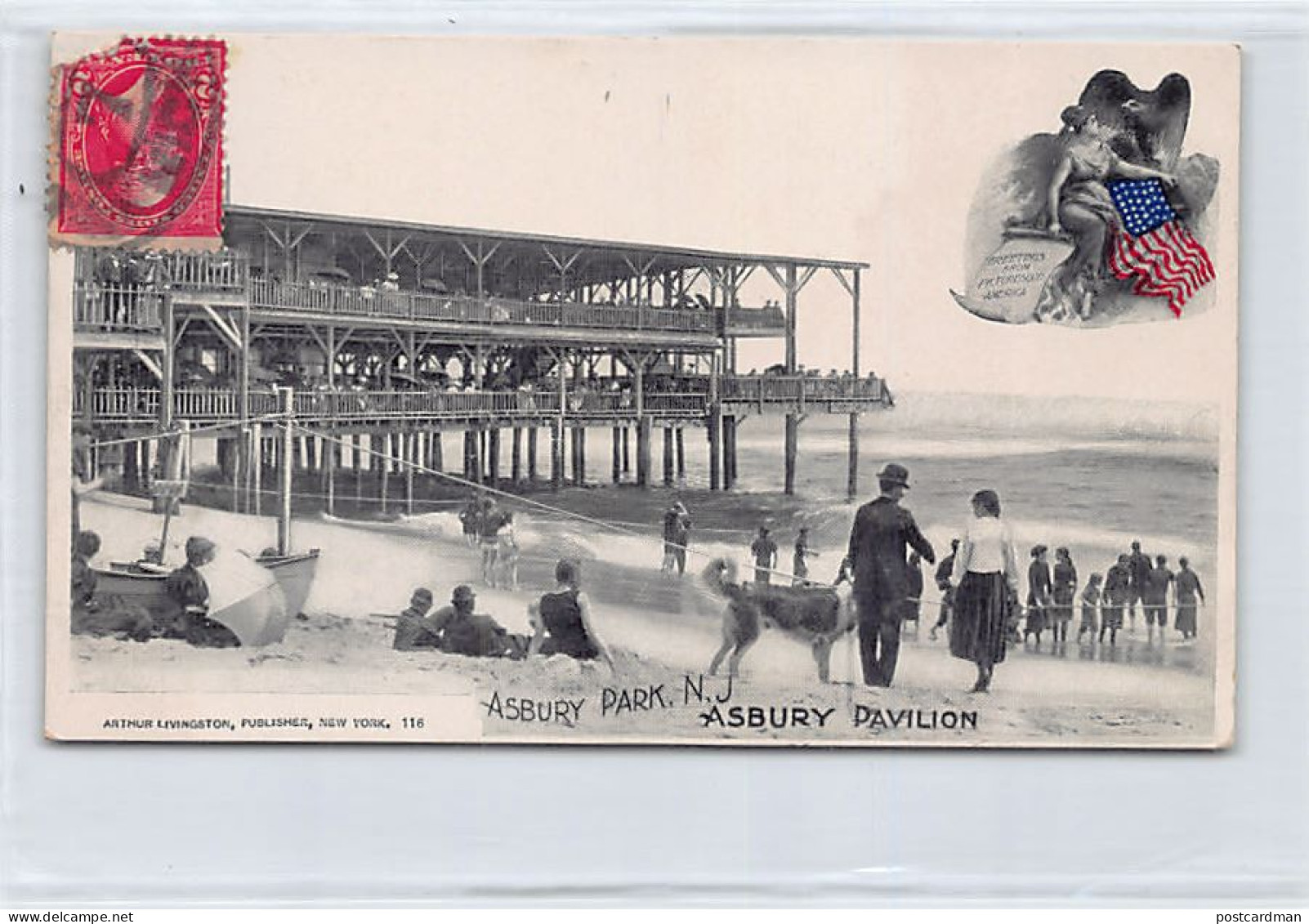 ASBURY PARK (NJ) Asbury Pavilion - PRIVATE MAILING CARD - Publ. A. Livingston 116 - Sonstige & Ohne Zuordnung
