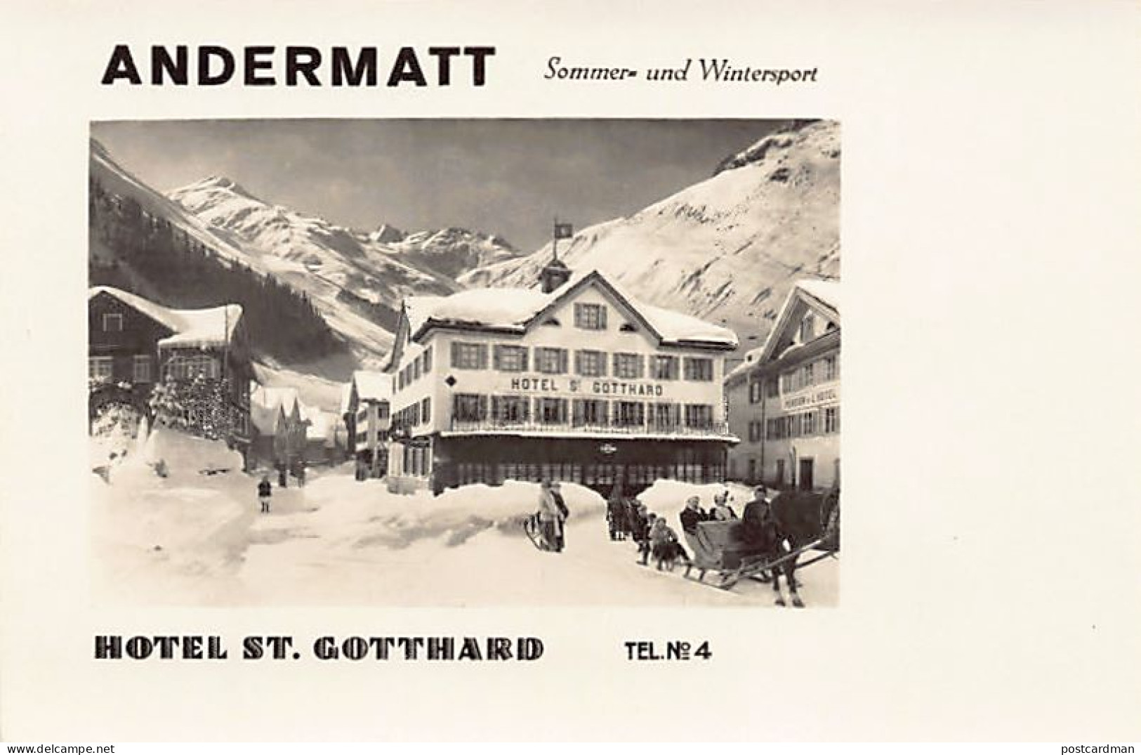 ANDERMATT (UR) Hotel St. Gotthard - Verlag Unbekannt  - Andermatt