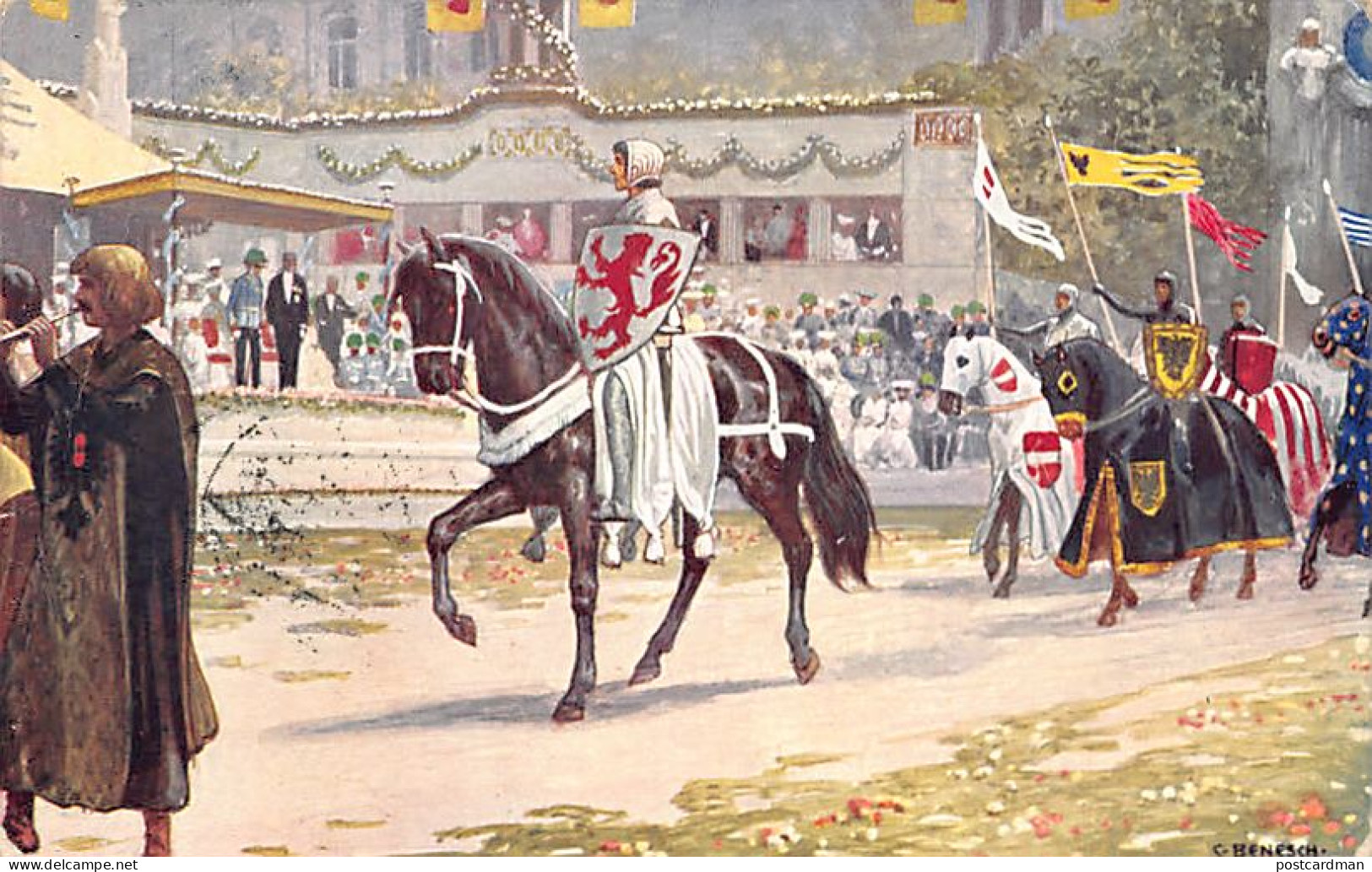 Österreich - Wien - Kaiser-Jubil.-Huldigungsfestung Wien 1908 - König Rudolf Von Habsburg Mit Dem Deutschen Heerbann - V - Other & Unclassified