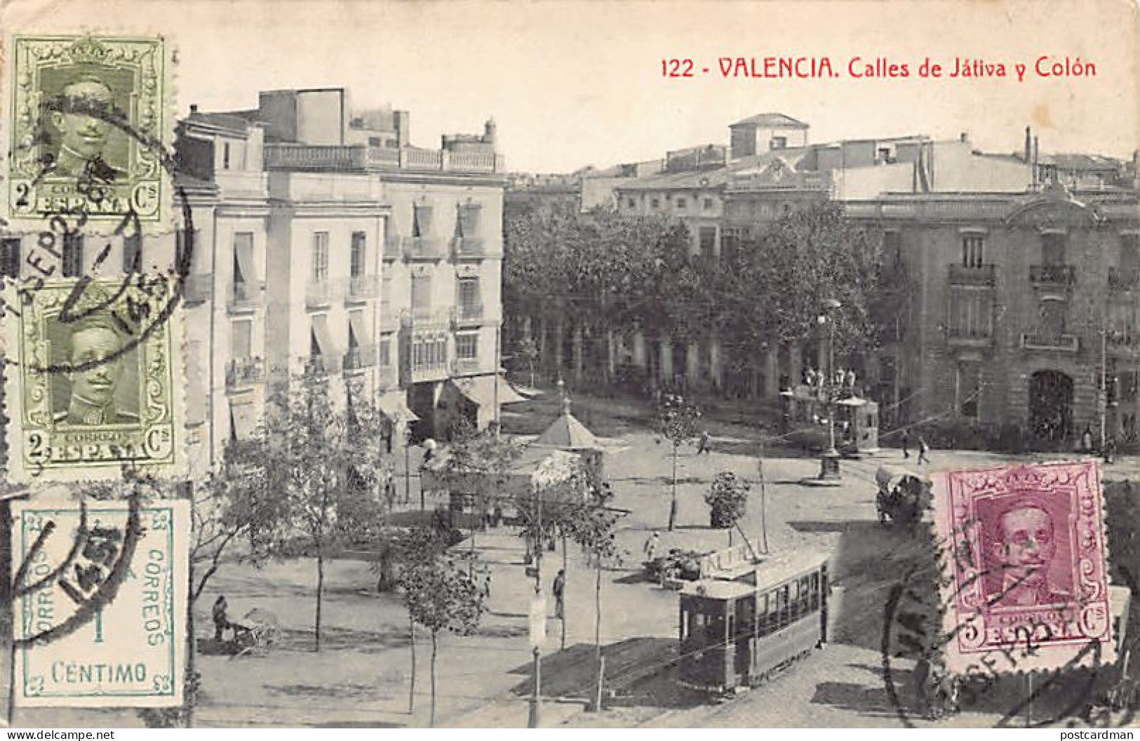 España - VALENCIA - Calles De Jativa Y Colon - Ed. Thomas 122 - Valencia