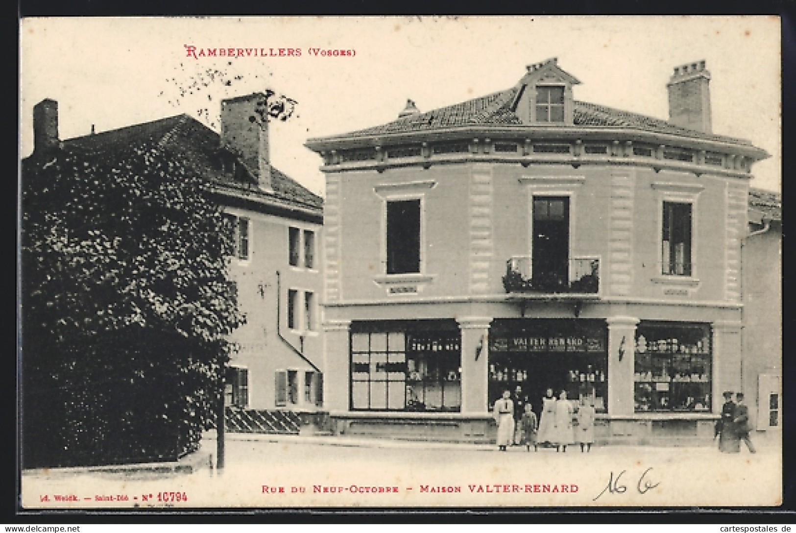 CPA Rambervillers, Rue Du Neuf-Octobre, Maison Valter-Renard  - Rambervillers