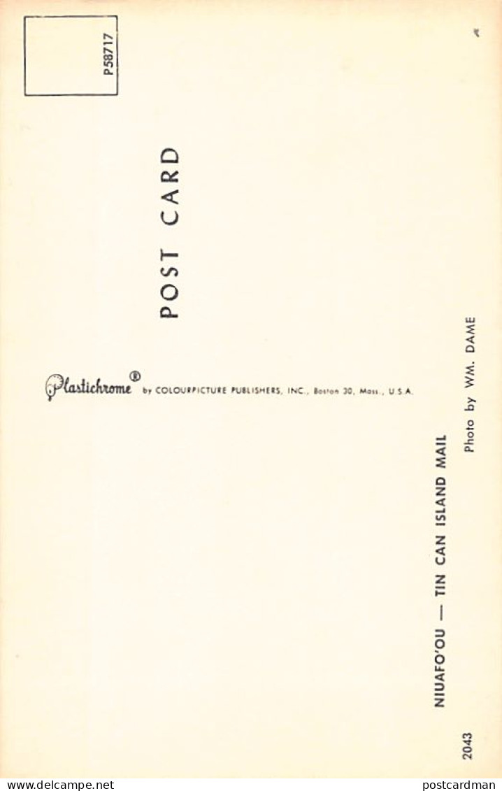 Tonga - NIUAFO'OU - Tin Can Island Mail - Publ. Wm. Dame  - Tonga